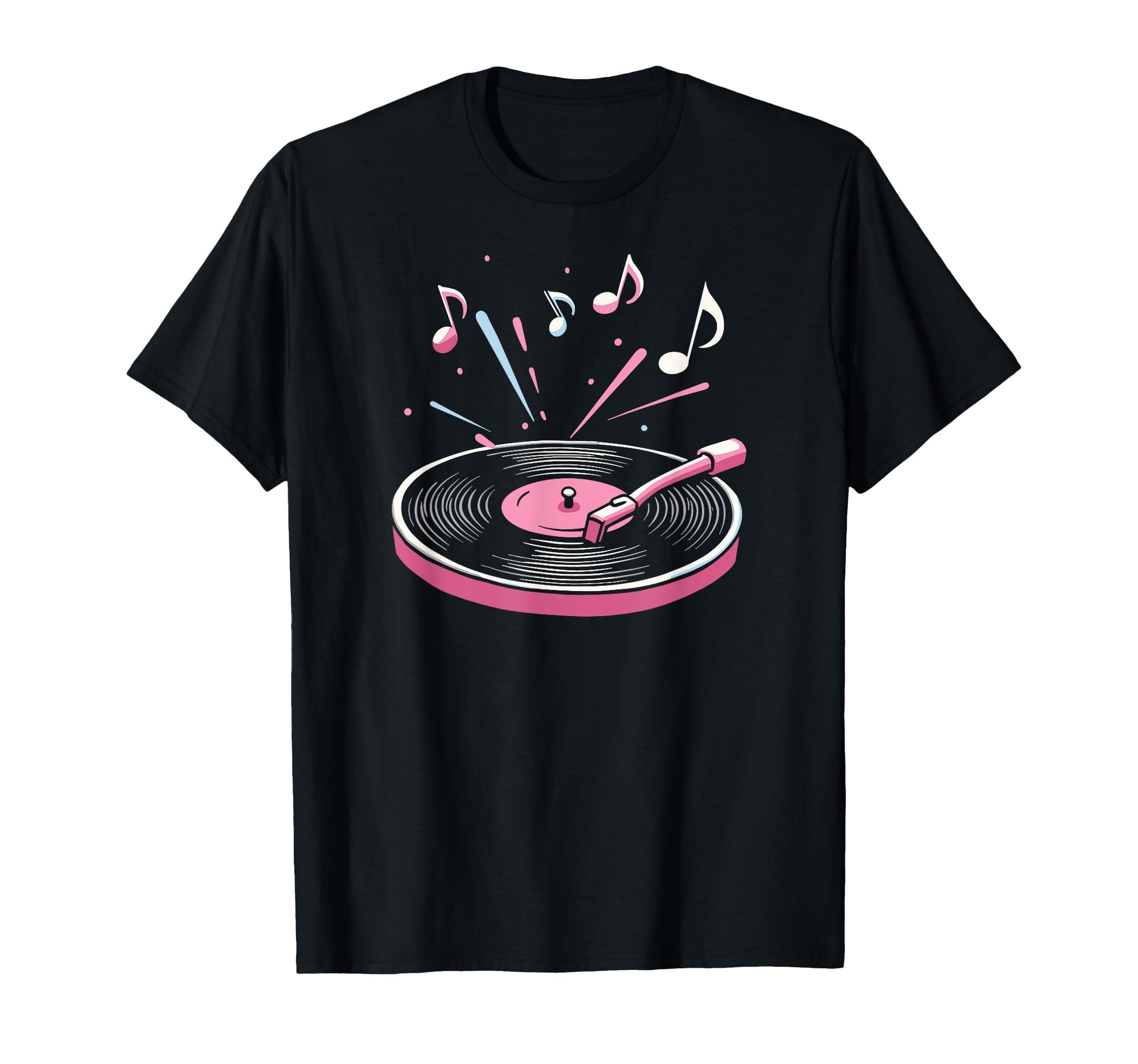 Vinyl Record Player Sketch Music T-Shirt - Fun Novelty Design for Adults - T-Shirt, Sweatshirt, Hoodie