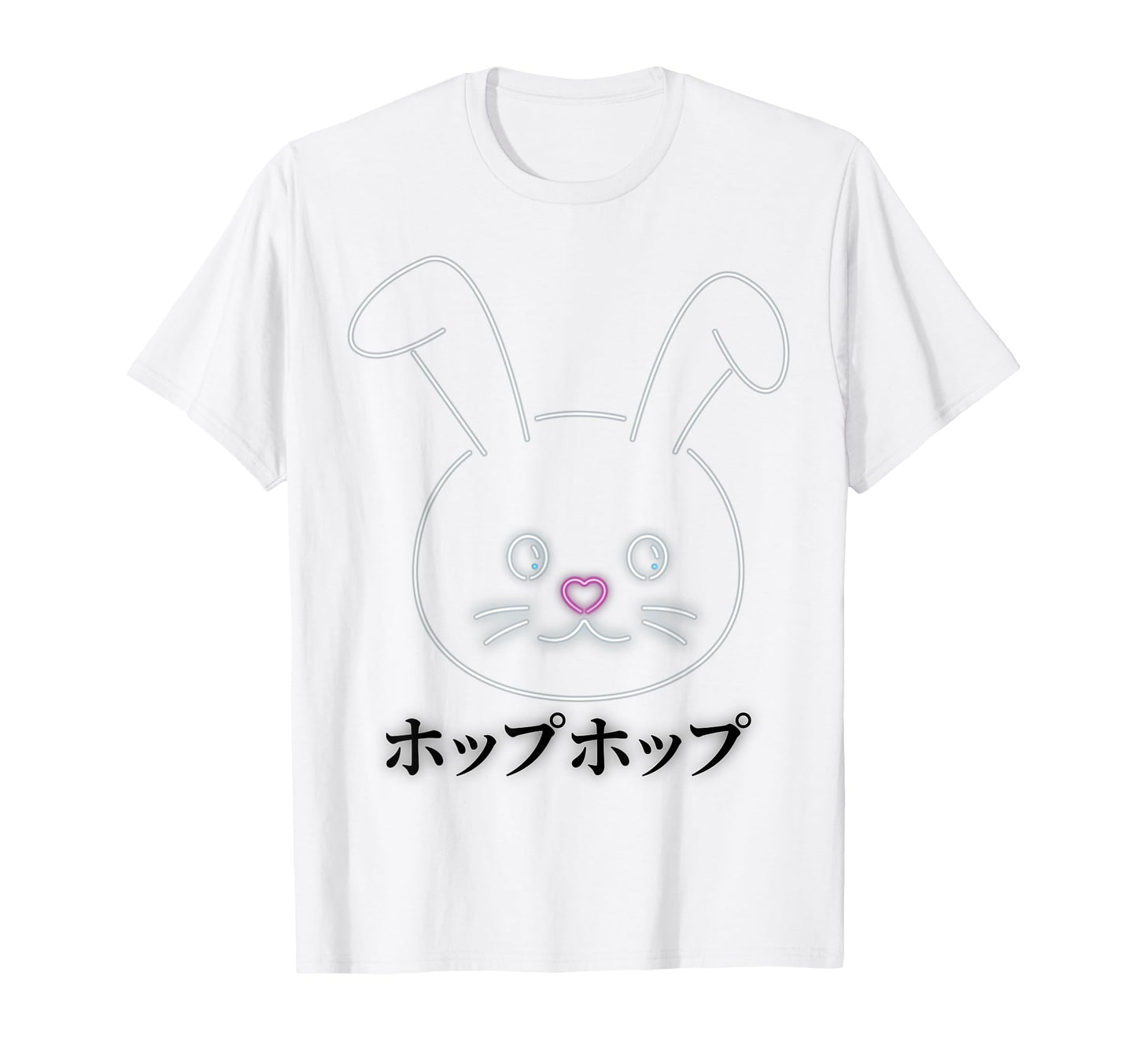 Smiling Bunny Anime Vaporwave T-Shirt - Aesthetic Graphic for Adults - T-Shirt, Sweatshirt, Hoodie