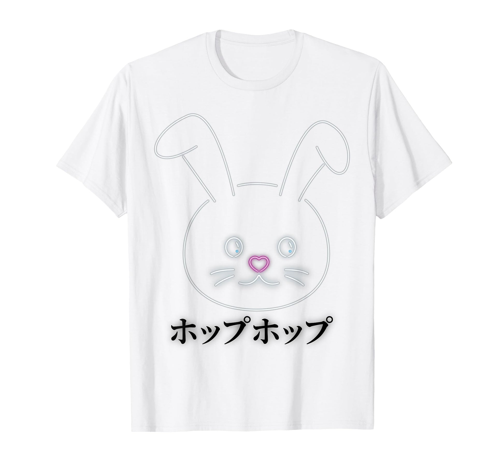 Smiling Bunny Anime Vaporwave T-Shirt - Aesthetic Graphic for Adults - T-Shirt, Sweatshirt, Hoodie