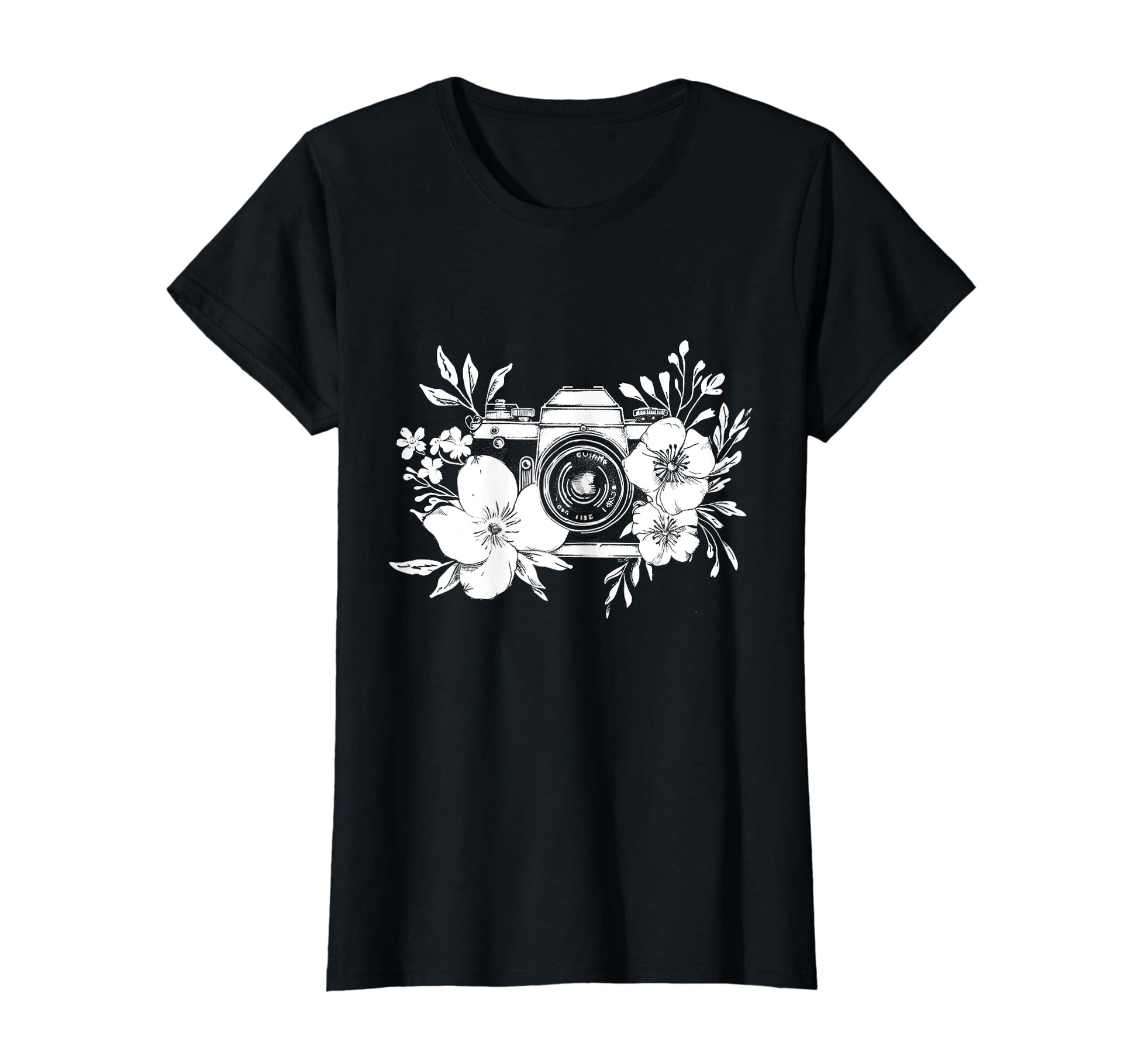 Photographer Camera Flowers Photography T-Shirt - Trendy Graphic Men Women - T-Shirt, Sweatshirt, Hoodie