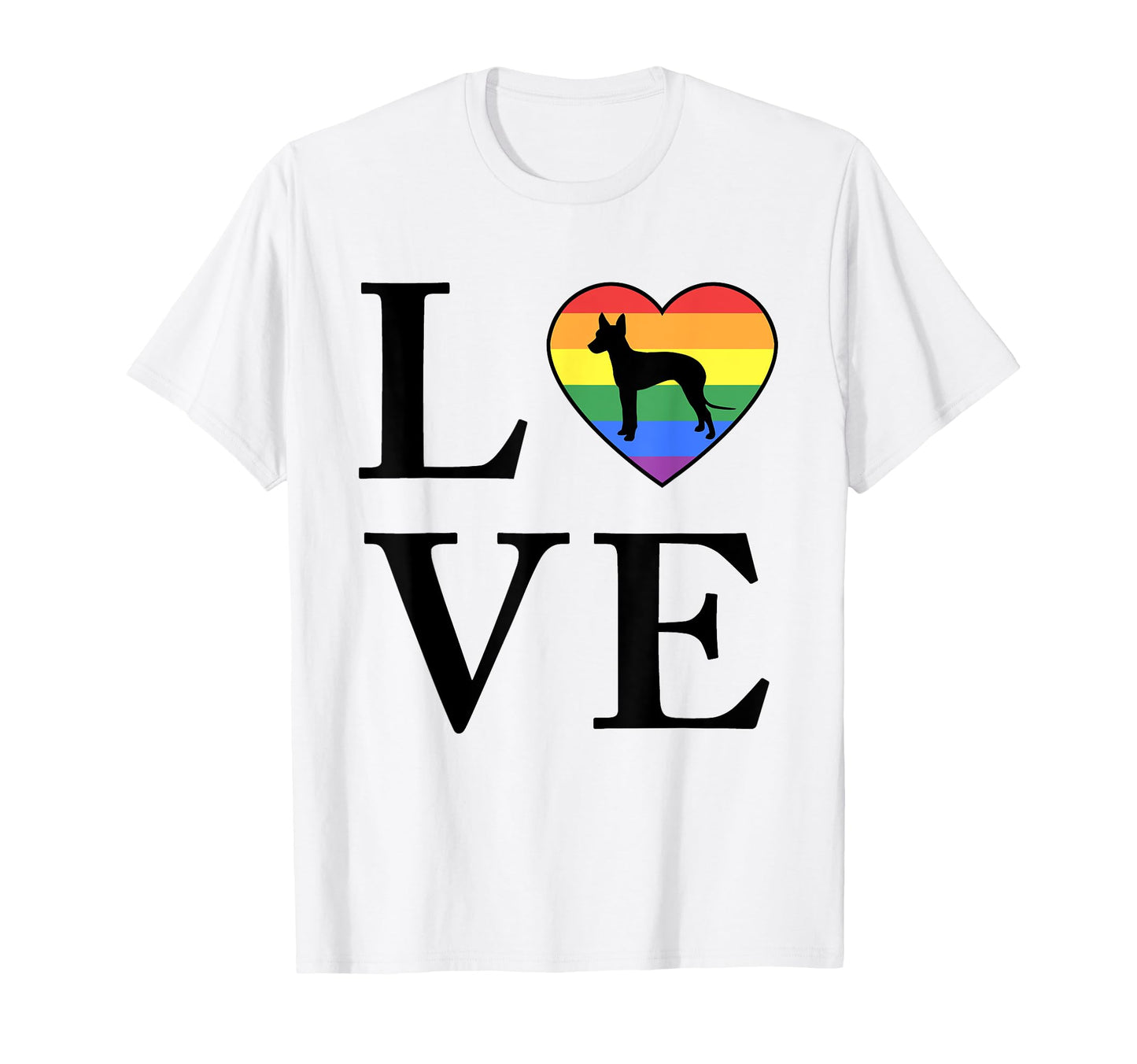 Dog Breed Mexican Hairless Word Love T-Shirt - Graphic Print for Adults - T-Shirt, Sweatshirt, Hoodie