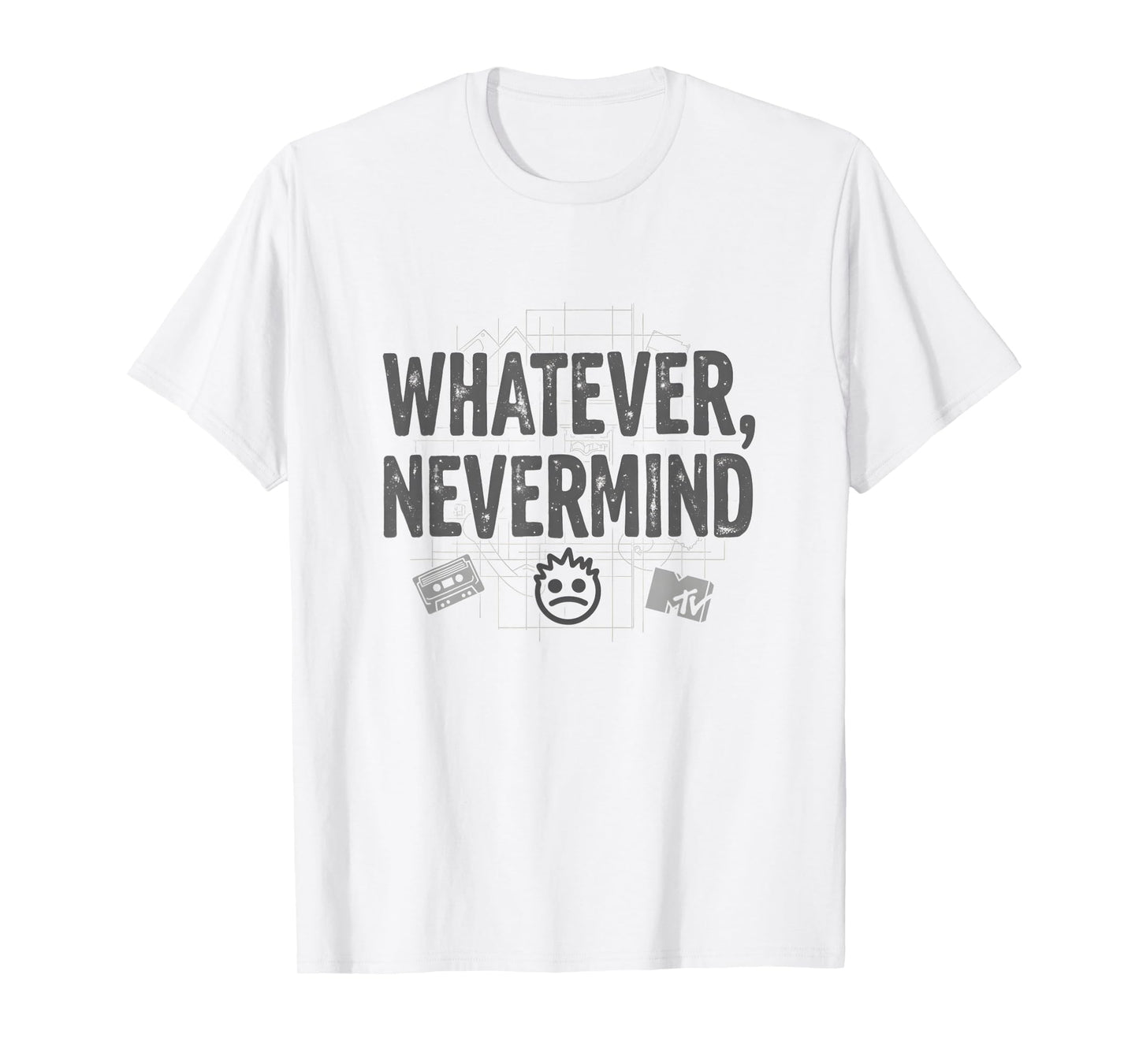Whatever Nevermind Gen X Nostalgic 90S T-Shirt - Custom Art Print Unisex - T-Shirt, Sweatshirt, Hoodie