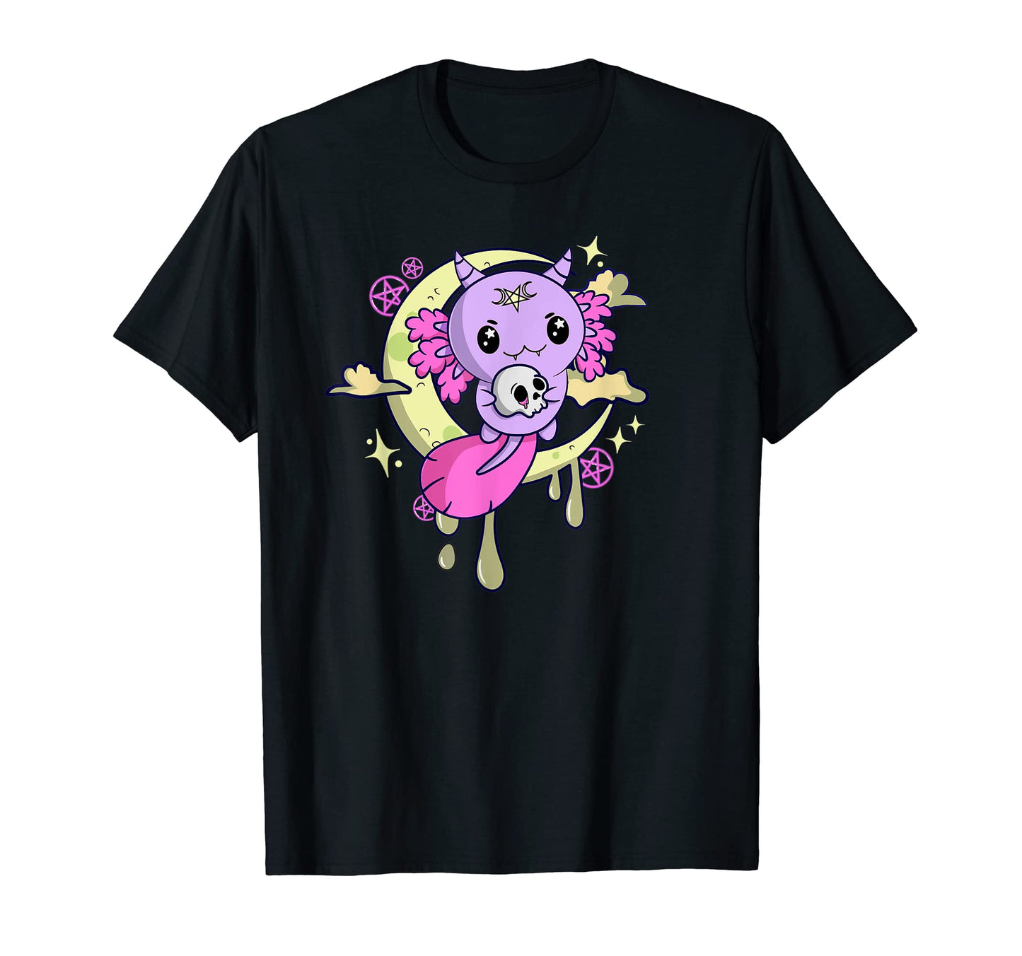 Axolotl Pastel Goth Aesthetic Nu Goth T-Shirt - Graphic Print Unisex - T-Shirt, Sweatshirt, Hoodie