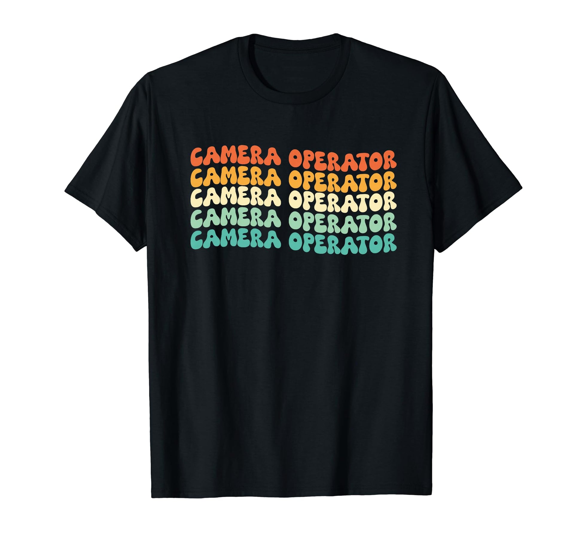 Groovy Camera Operator Job Title T-Shirt - Trendy Graphic Unisex - T-Shirt, Sweatshirt, Hoodie