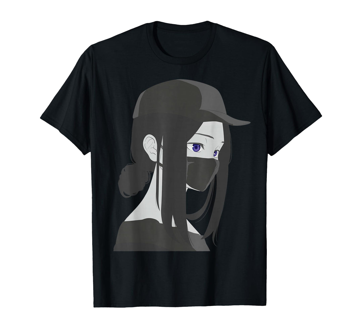 Dark Anime Beauty Mask Japanese T-Shirt - Aesthetic Graphic Men Women - T-Shirt, Sweatshirt, Hoodie