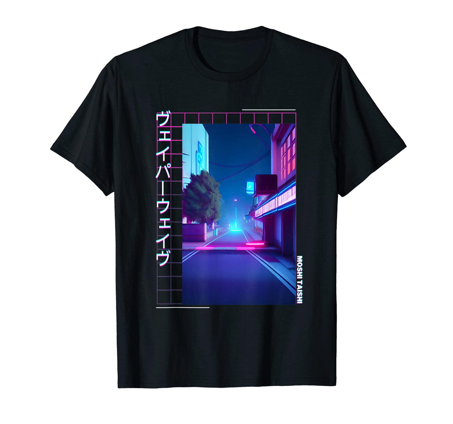 90S Synthwave Japanese Vaporwave Art T-Shirt - Custom Art Print Men Women - T-Shirt, Sweatshirt, Hoodie