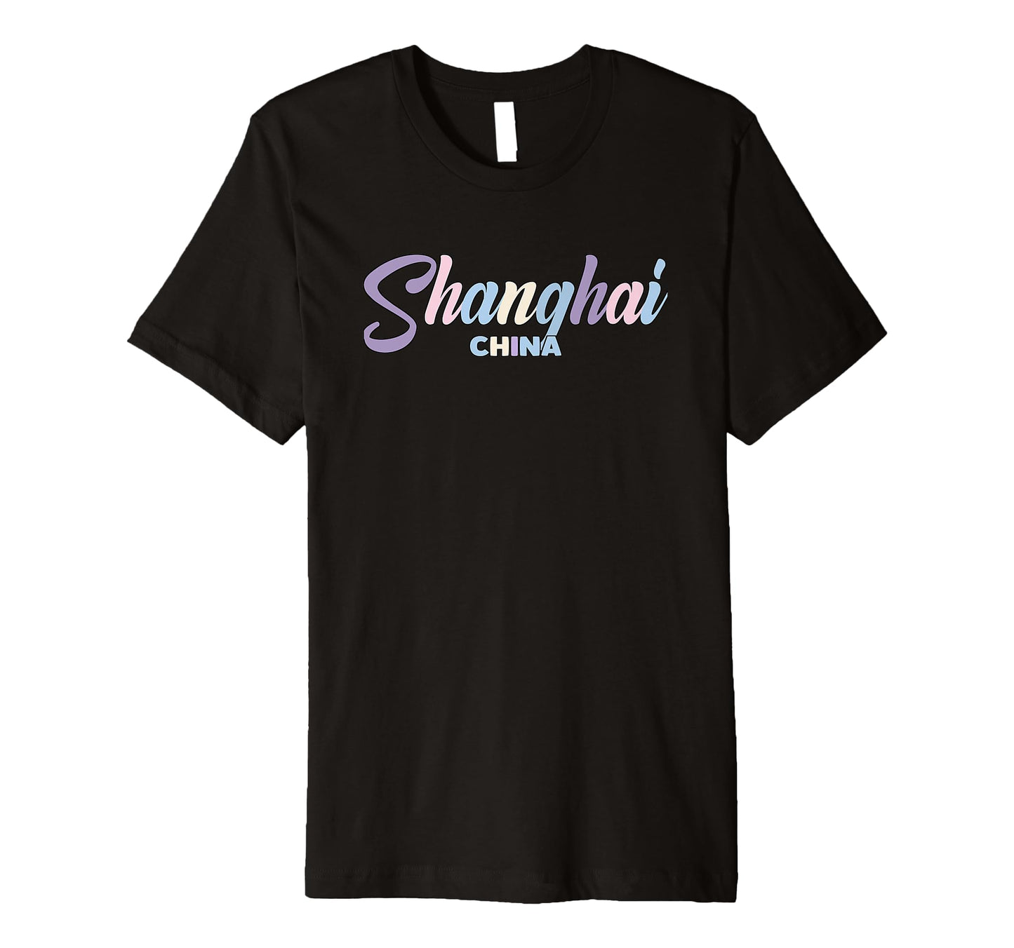 Shanghai China Colorful Typography T-Shirt - Aesthetic Graphic for Adults - T-Shirt, Sweatshirt, Hoodie