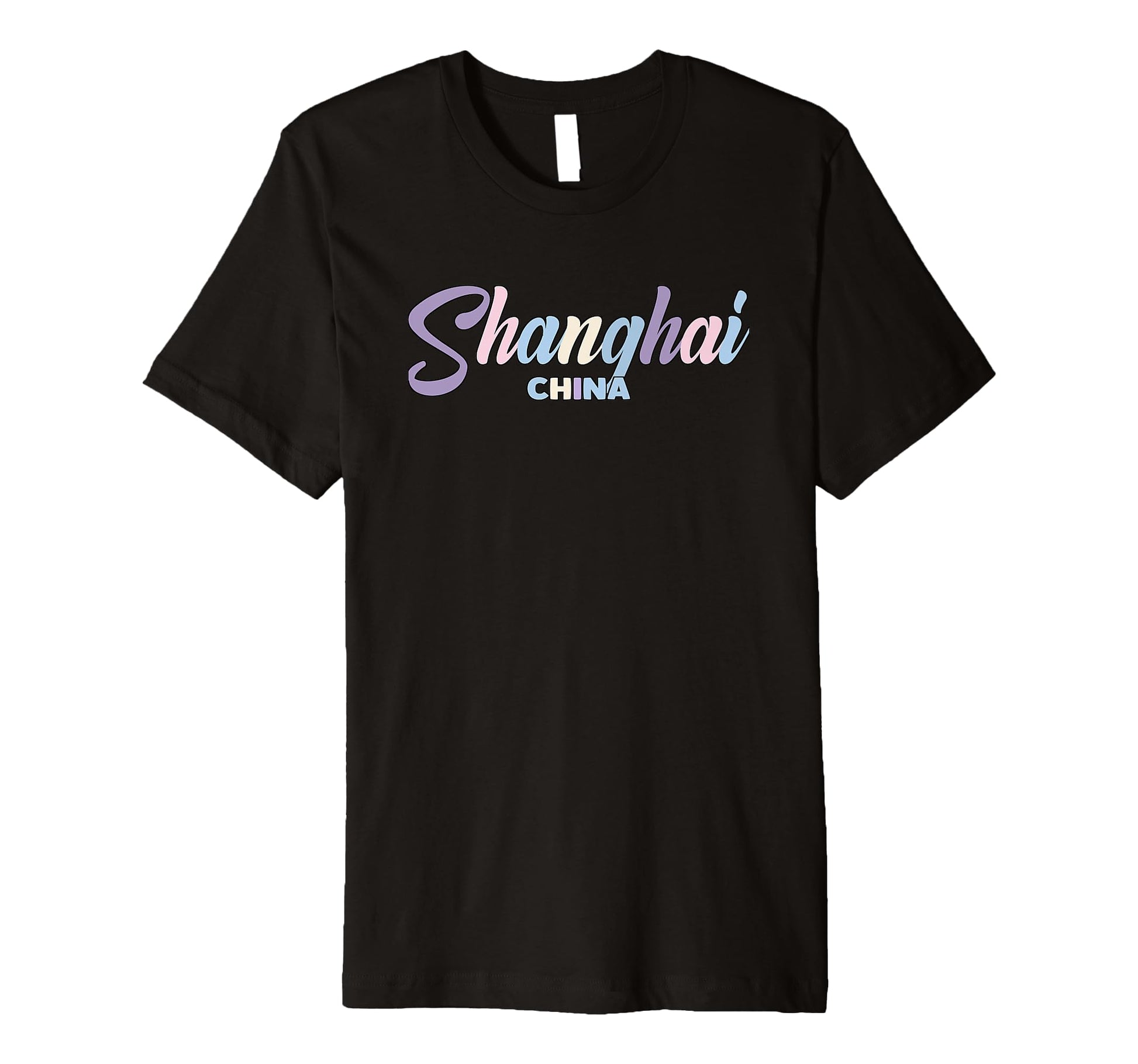 Shanghai China Colorful Typography T-Shirt - Aesthetic Graphic for Adults - T-Shirt, Sweatshirt, Hoodie