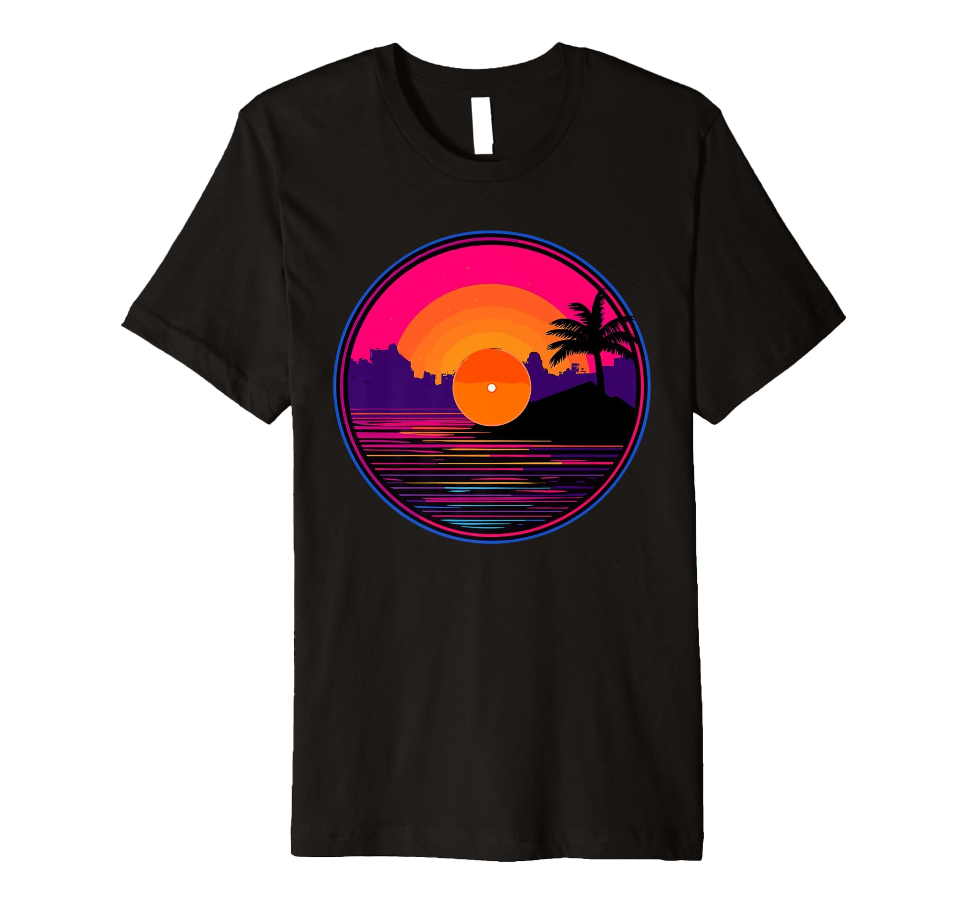Vinyl Record Vaporwave Turntable Music T-Shirt - Unique Graphic Unisex - T-Shirt, Sweatshirt, Hoodie