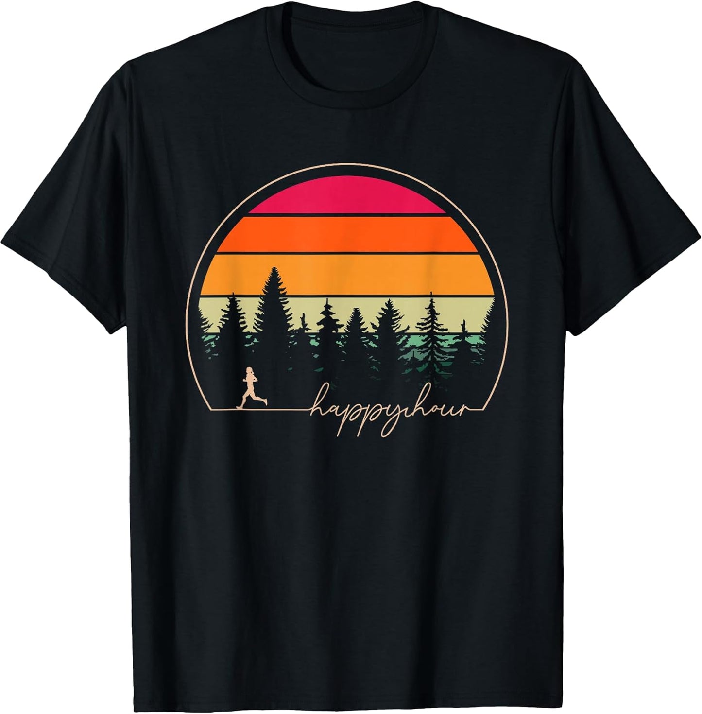 Happy Hour For Runners And Running Workout - Adult & Kids T-Shirts, Sweatshirts & Hoodies apparel design preview 1