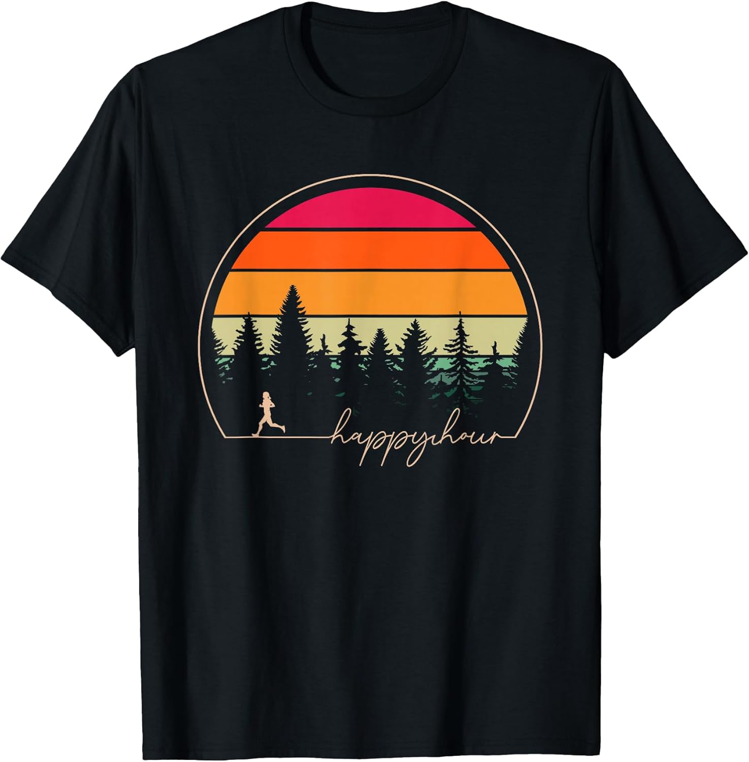 Happy Hour For Runners And Running Workout - Adult & Kids T-Shirts, Sweatshirts & Hoodies apparel design preview 1