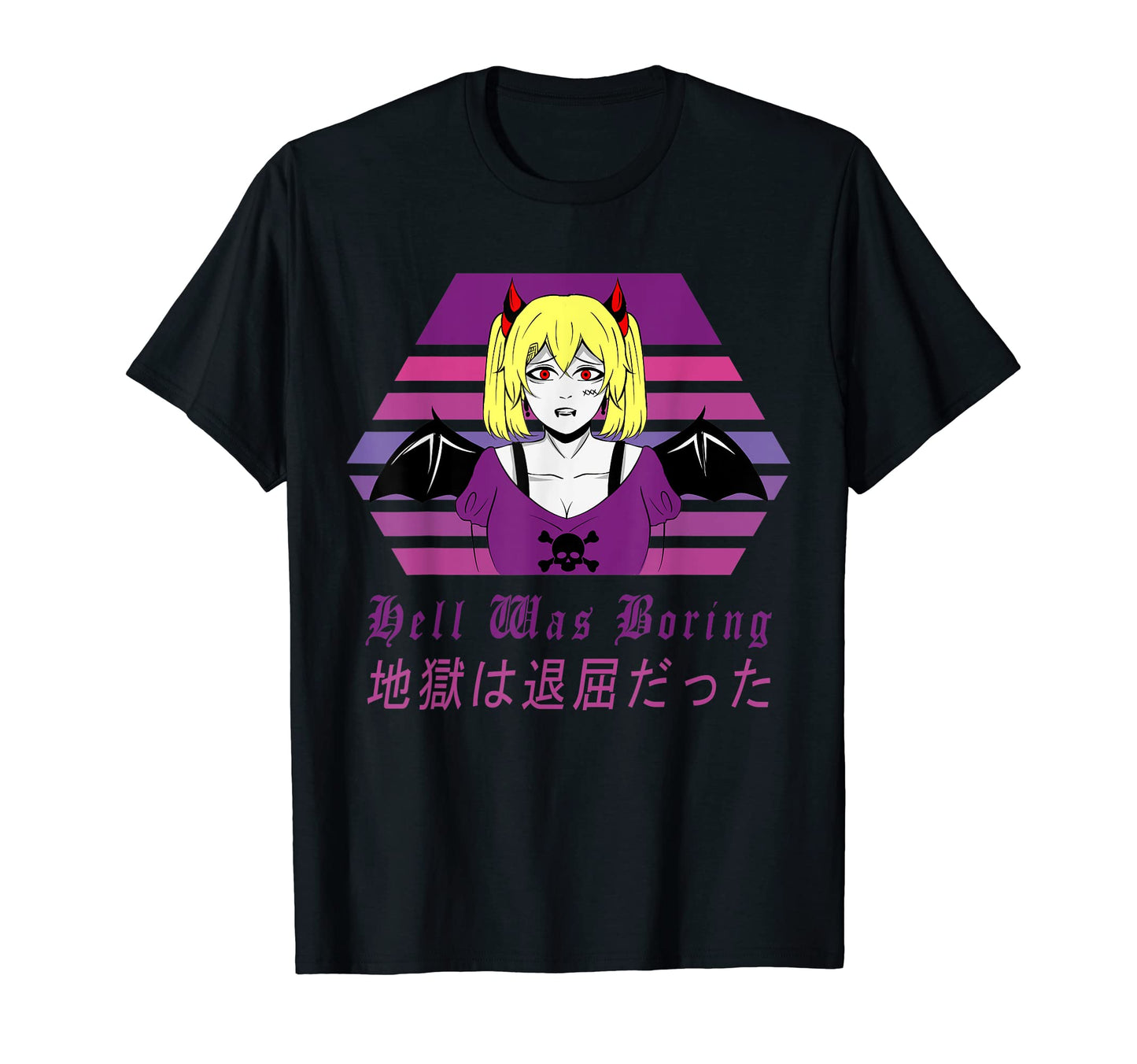 Devil Anime Soft Grunge Alt Goth T-Shirt - Fun Novelty Design for Adults - T-Shirt, Sweatshirt, Hoodie