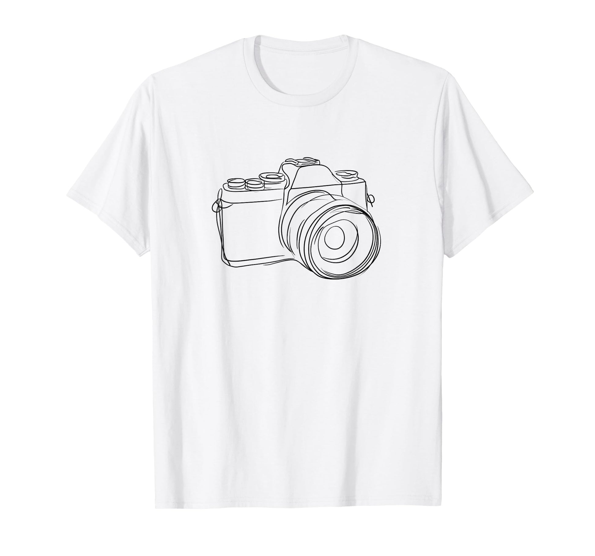 Line Drawn Camera T-Shirt - Trendy Graphic Men Women - T-Shirt, Sweatshirt, Hoodie