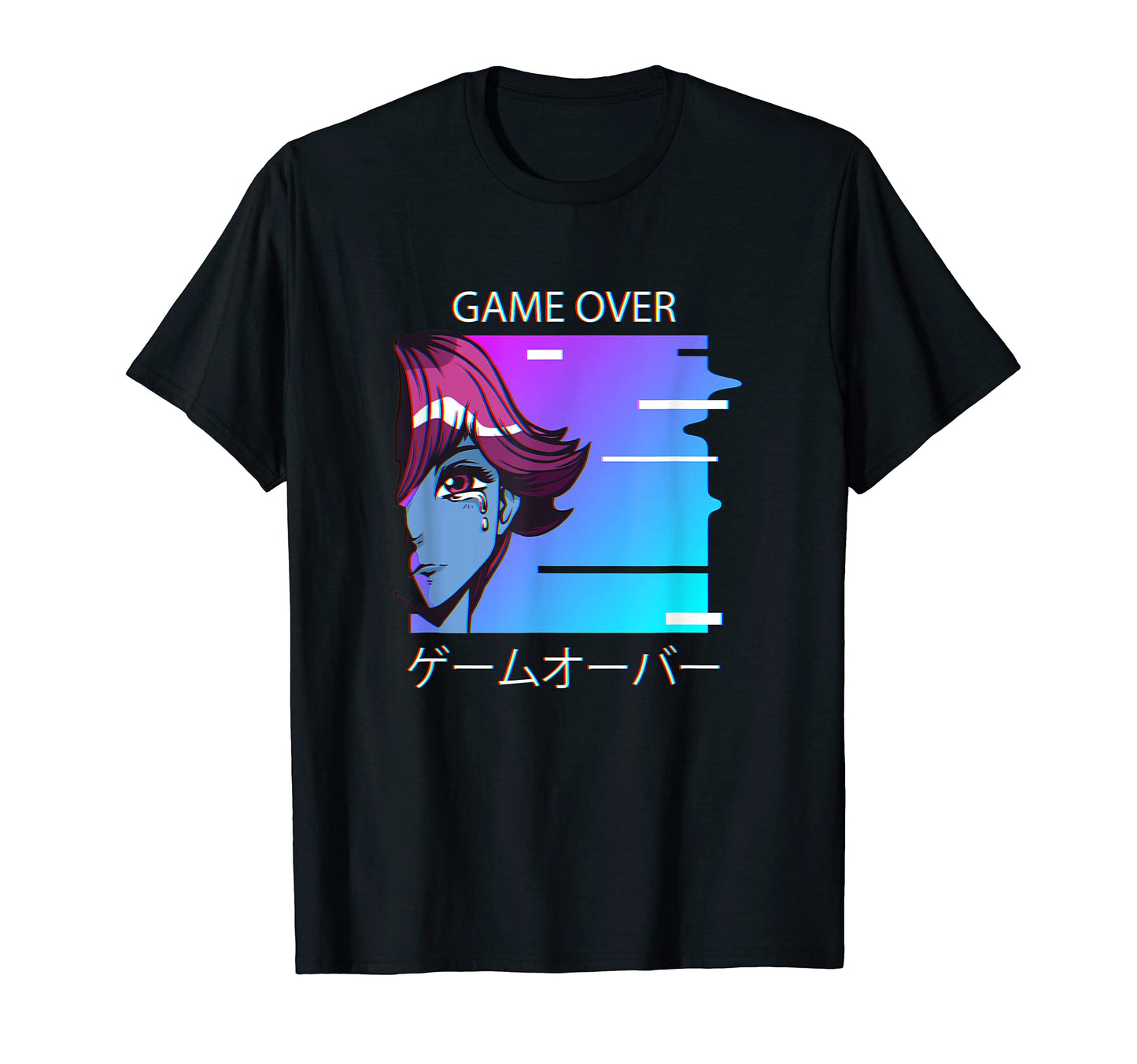 Lo Fi Sad Anime E Gaming Aesthetic T-Shirt - Streetwear Style for Adults - T-Shirt, Sweatshirt, Hoodie