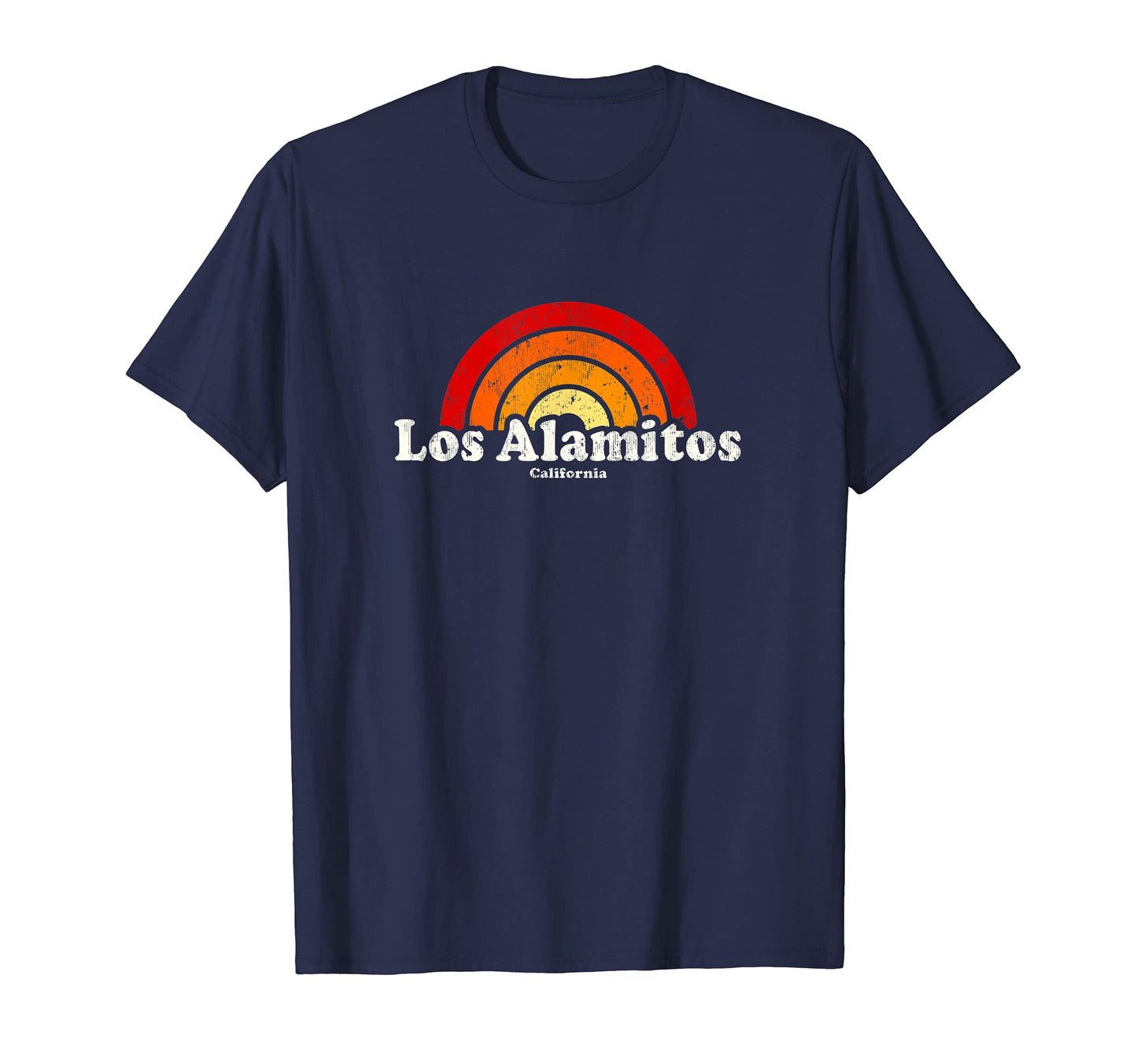 Los Alamitos California Ca 70S Rainbow T-Shirt - Novelty Apparel Unisex - T-Shirt, Sweatshirt, Hoodie