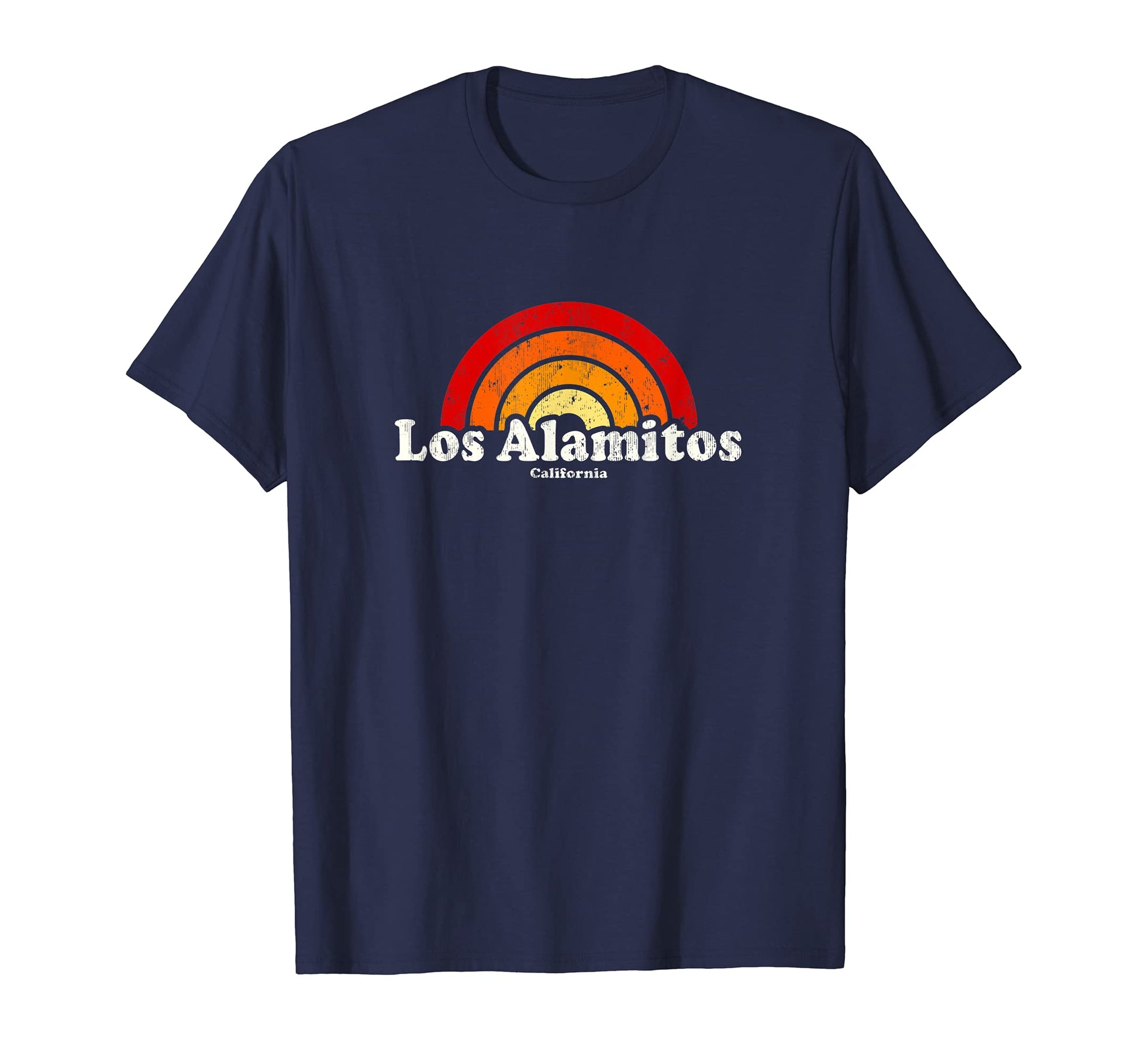 Los Alamitos California Ca 70S Rainbow T-Shirt - Novelty Apparel Unisex - T-Shirt, Sweatshirt, Hoodie