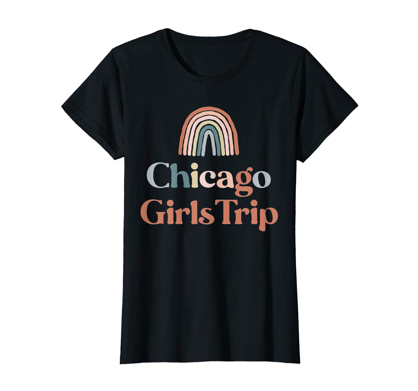 Womens Chicago Trip Boho Rainbow T-Shirt - Custom Art Print Men Women - T-Shirt, Sweatshirt, Hoodie