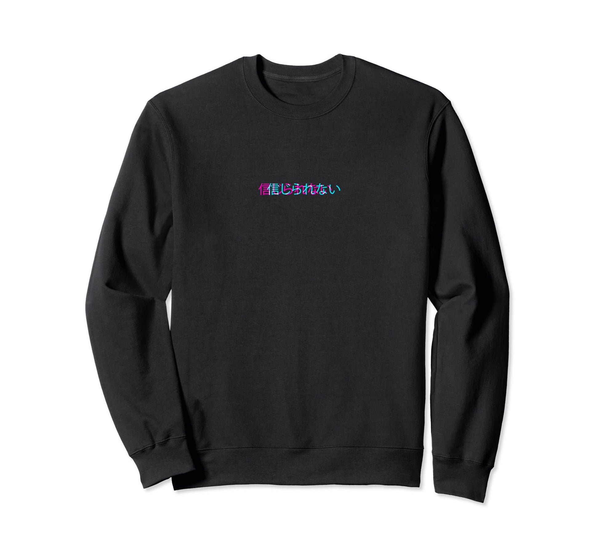 Shinjirarenai Japanese Glitch Anime Sweatshirt - Trendy Graphic Unisex - T-Shirt, Sweatshirt, Hoodie