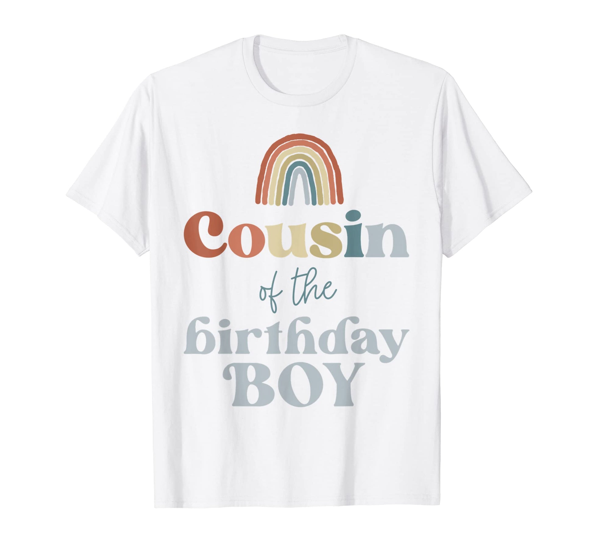 Cousin Birthday Boho Rainbow Party T-Shirt - Custom Art Print Unisex - T-Shirt, Sweatshirt, Hoodie