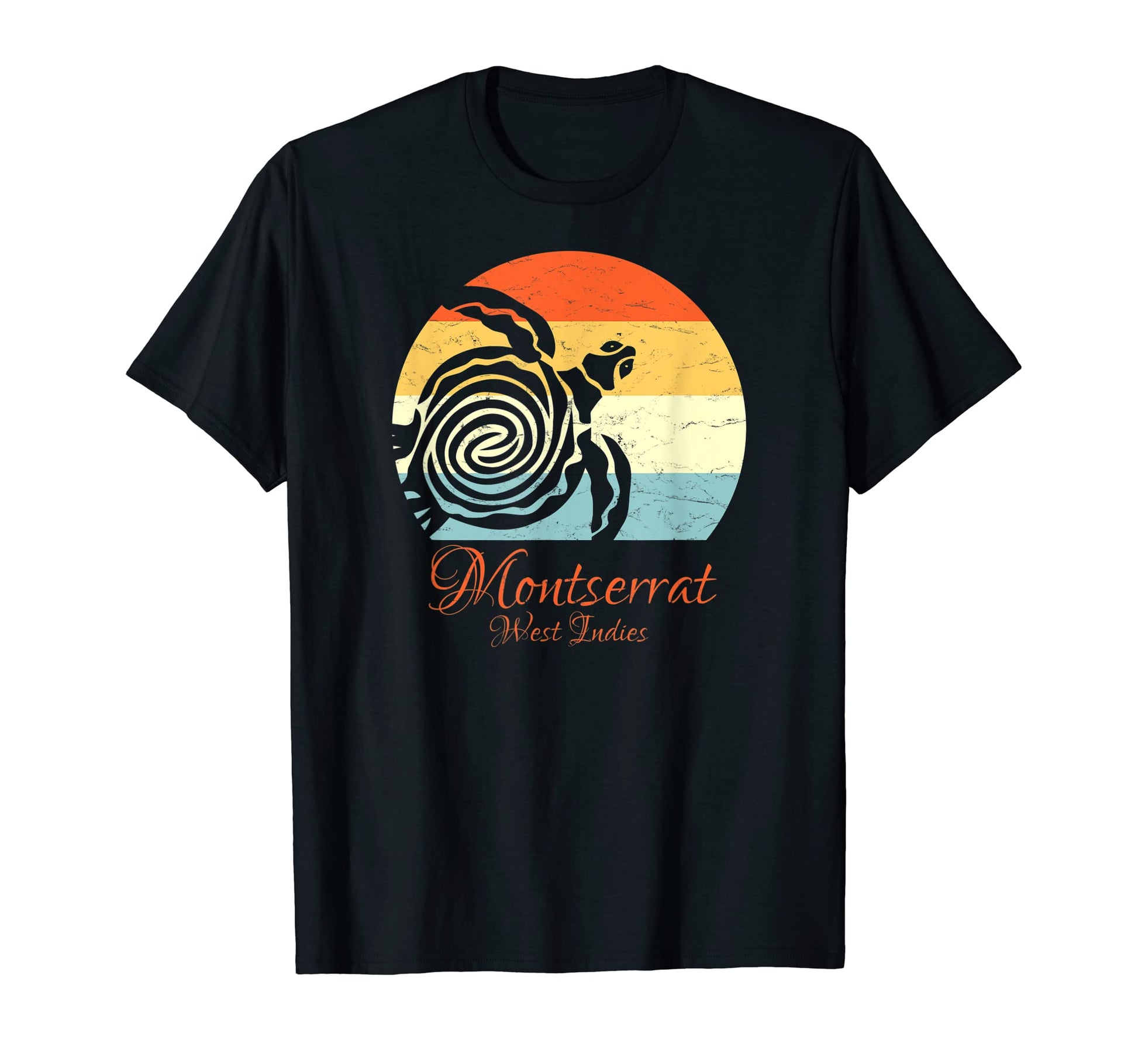 Montserrat West Indies Sea Turtle T-Shirt - Graphic Print for Adults - T-Shirt, Sweatshirt, Hoodie