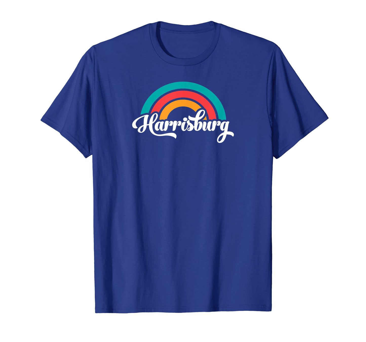 Harrisburg Pa Script Rainbow T-Shirt - Aesthetic Graphic Men Women - T-Shirt, Sweatshirt, Hoodie