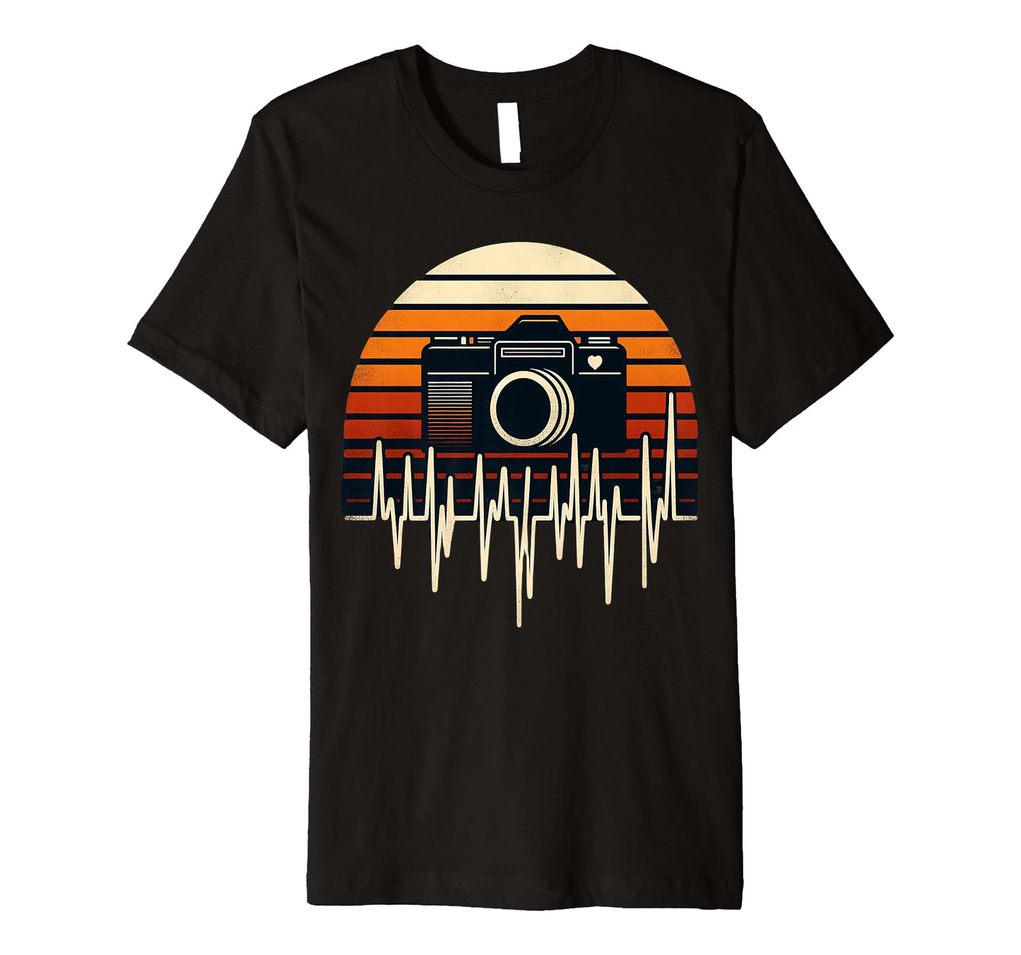 Photographer Camera Heartbeat T-Shirt - Casual Everyday Wear Men Women - T-Shirt, Sweatshirt, Hoodie