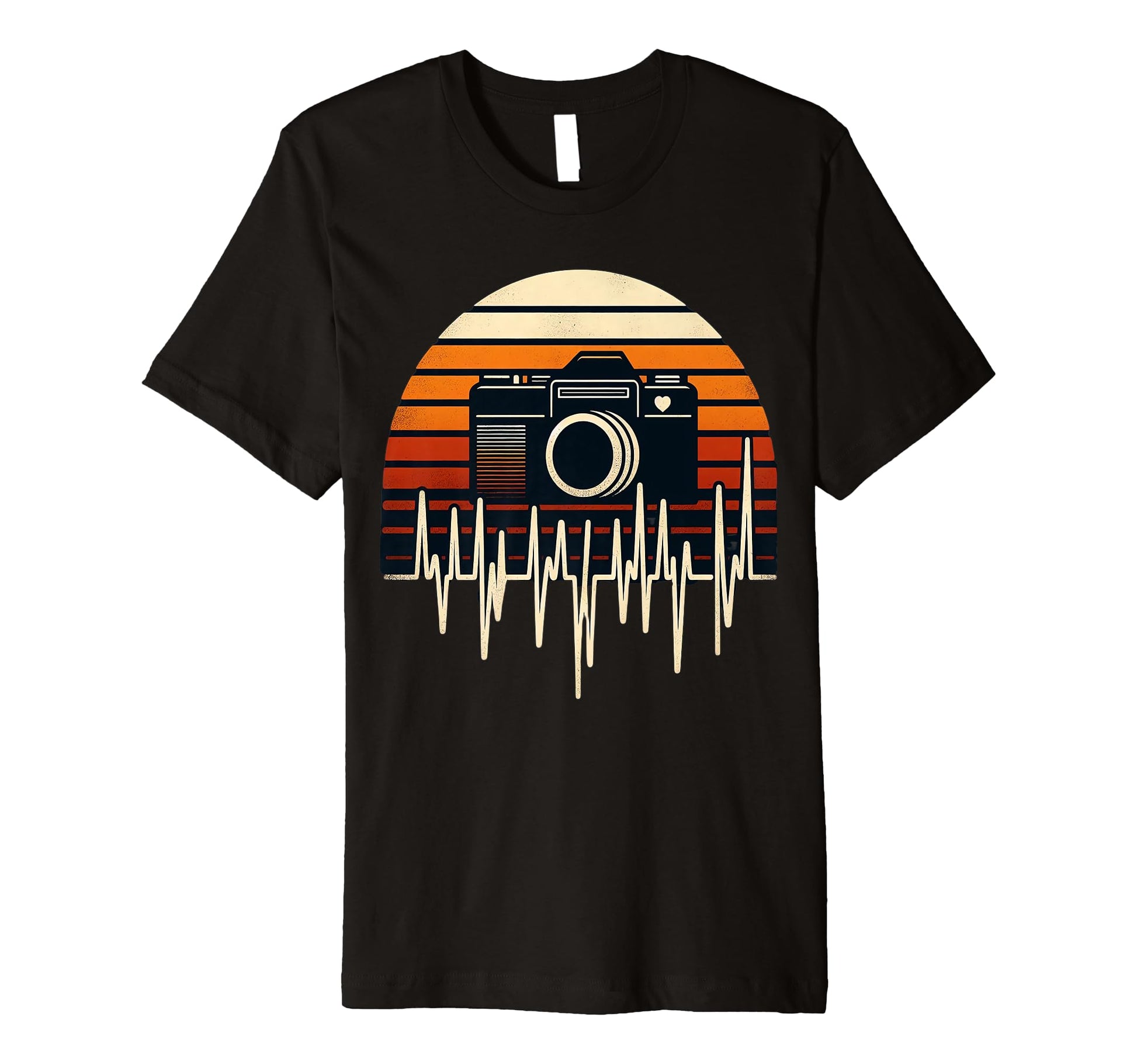 Photographer Camera Heartbeat T-Shirt - Casual Everyday Wear Men Women - T-Shirt, Sweatshirt, Hoodie