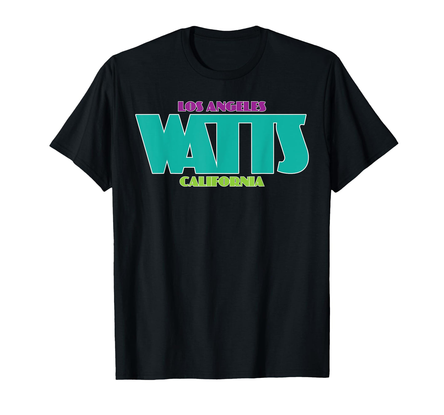 Los Angeles Watts California Usa Typography T-Shirt - Graphic Print Unisex - T-Shirt, Sweatshirt, Hoodie