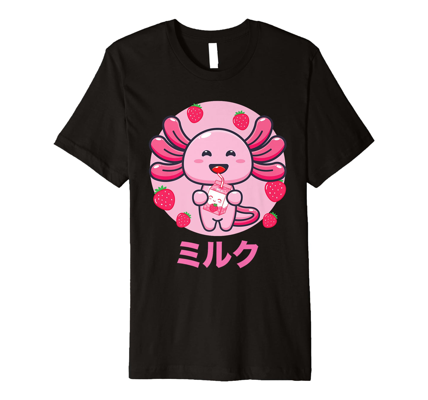 Axolotl Milkshake Vaporwave Aesthetics T-Shirt - Aesthetic Graphic Unisex - T-Shirt, Sweatshirt, Hoodie