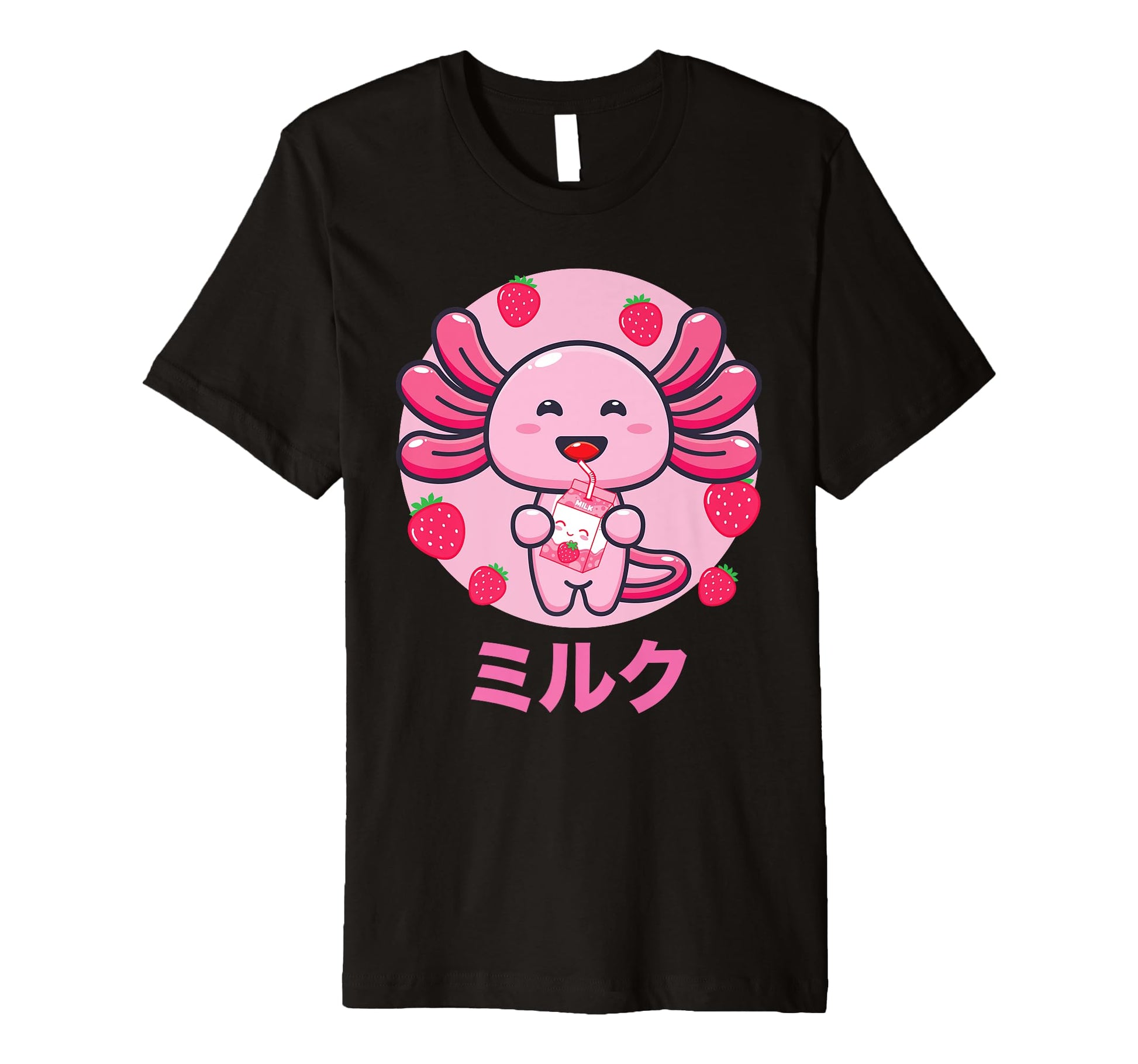 Axolotl Milkshake Vaporwave Aesthetics T-Shirt - Aesthetic Graphic Unisex - T-Shirt, Sweatshirt, Hoodie