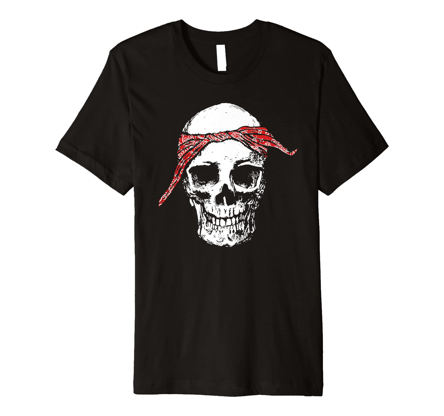 Hiphop Skull Red Do Rag Bandana Old T-Shirt - Fun Novelty Design Unisex - T-Shirt, Sweatshirt, Hoodie