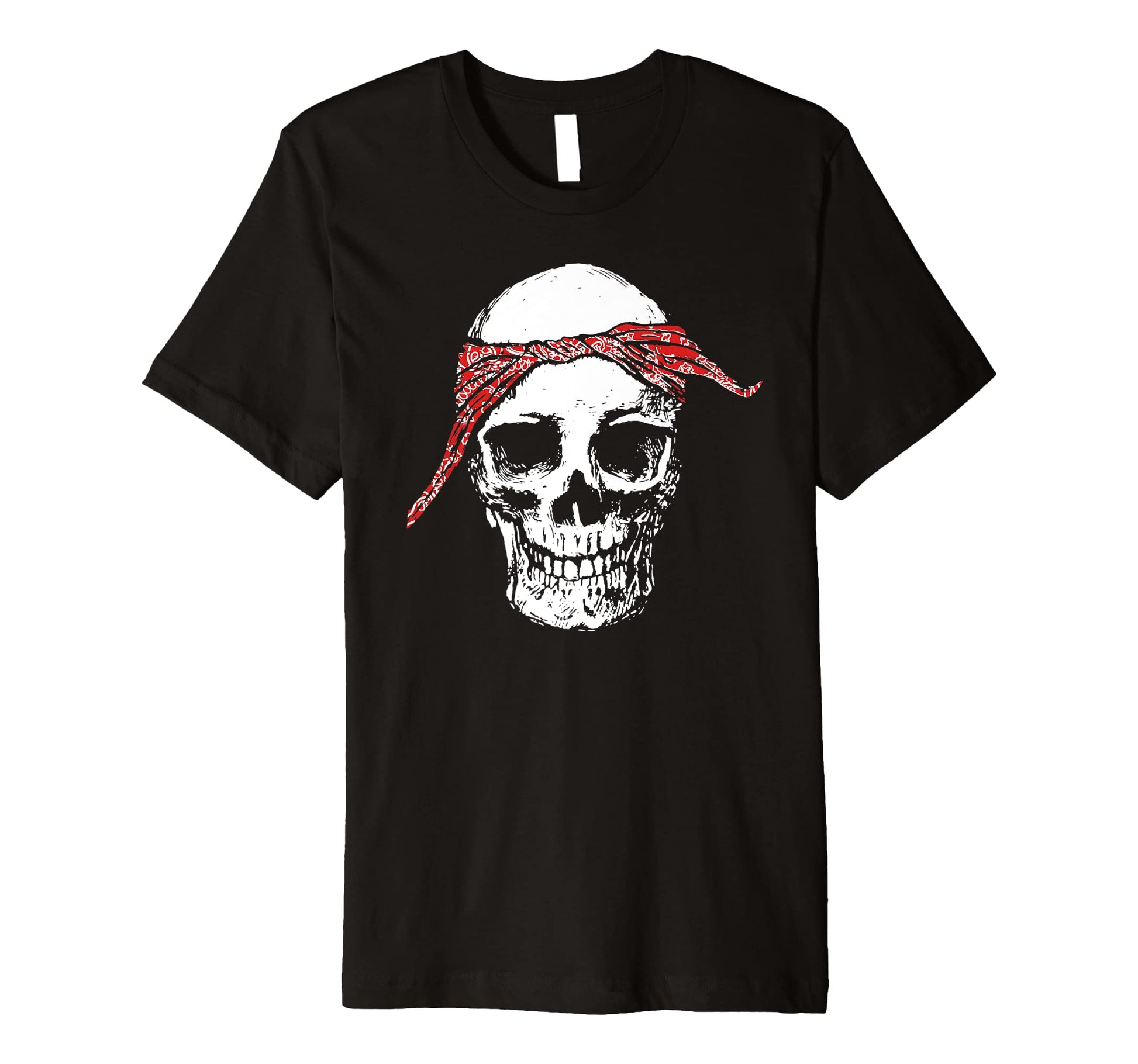 Hiphop Skull Red Do Rag Bandana Old T-Shirt - Fun Novelty Design Unisex - T-Shirt, Sweatshirt, Hoodie