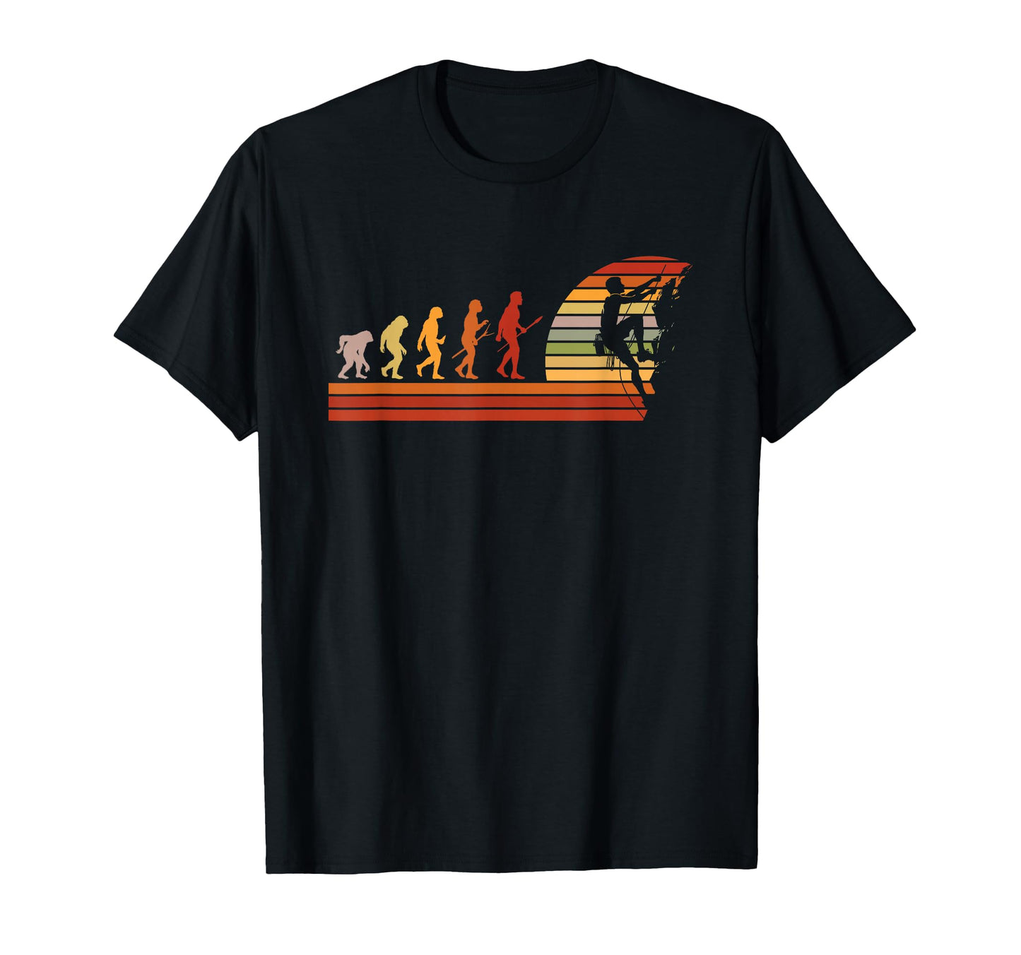 Evolution Rock Climbing Silhouette T-Shirt - Novelty Apparel Men Women - T-Shirt, Sweatshirt, Hoodie