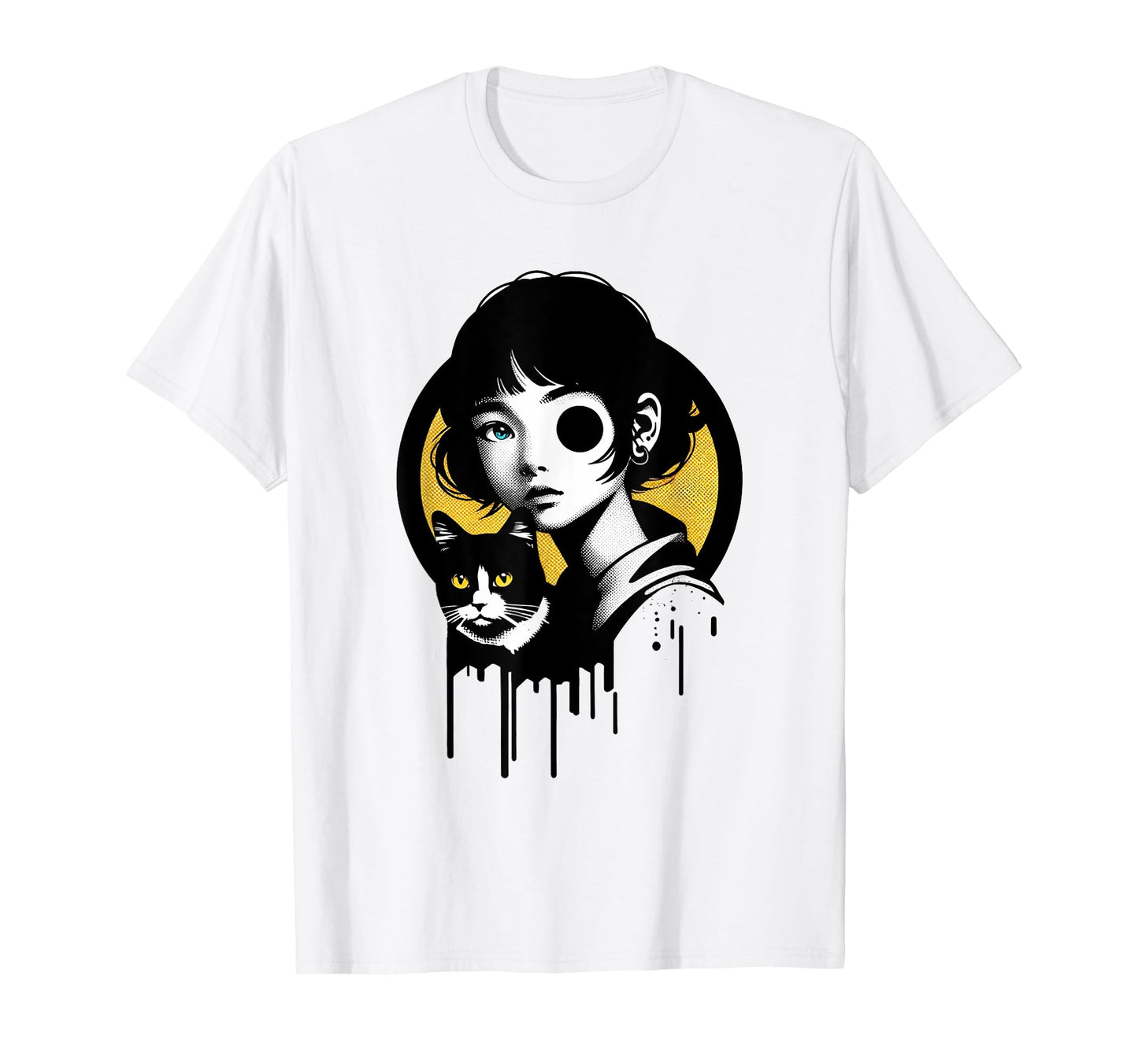 Funny And Cat Graffiti Grunge T-Shirt - Casual Everyday Wear for Adults - T-Shirt, Sweatshirt, Hoodie