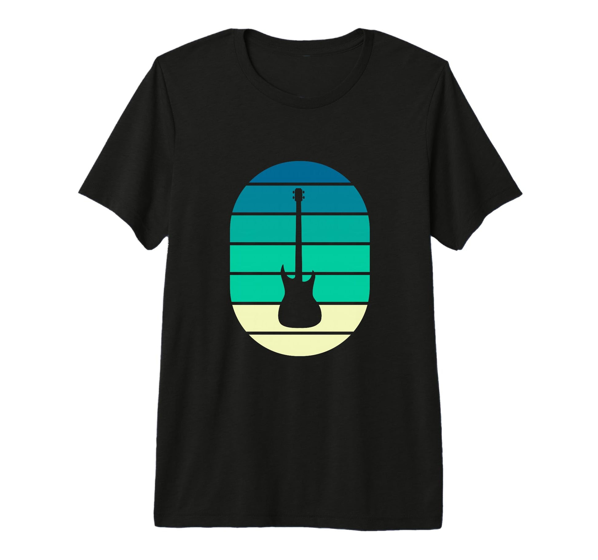 Rock Guitar Silhouette Ocean Sunset T-Shirt - Streetwear Style for Adults - T-Shirt, Sweatshirt, Hoodie