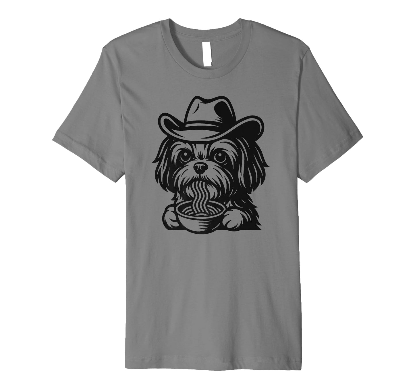 Shih Tzu Eating Ramen Noodles Japanese T-Shirt - Graphic Print Men Women - T-Shirt, Sweatshirt, Hoodie