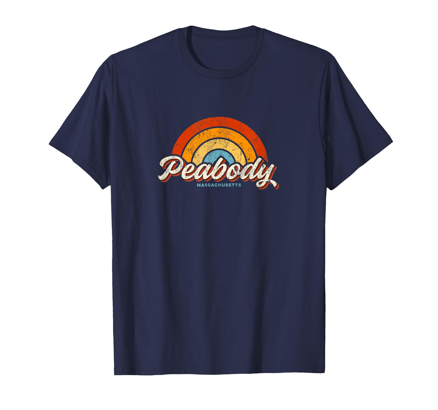 Peabody Massachusetts Ma Rainbow T-Shirt - Casual Everyday Wear Men Women - T-Shirt, Sweatshirt, Hoodie