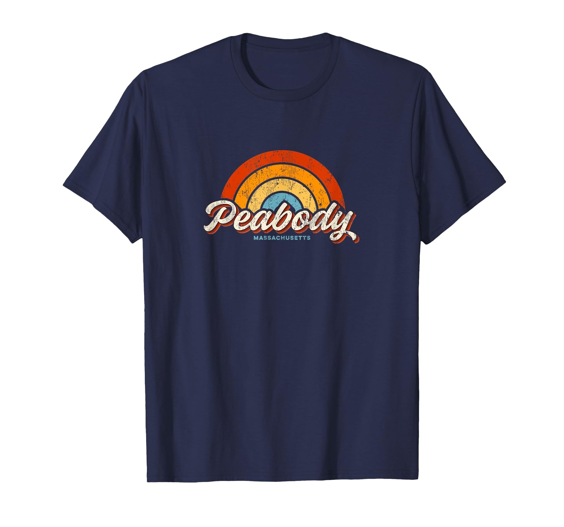 Peabody Massachusetts Ma Rainbow T-Shirt - Casual Everyday Wear Men Women - T-Shirt, Sweatshirt, Hoodie