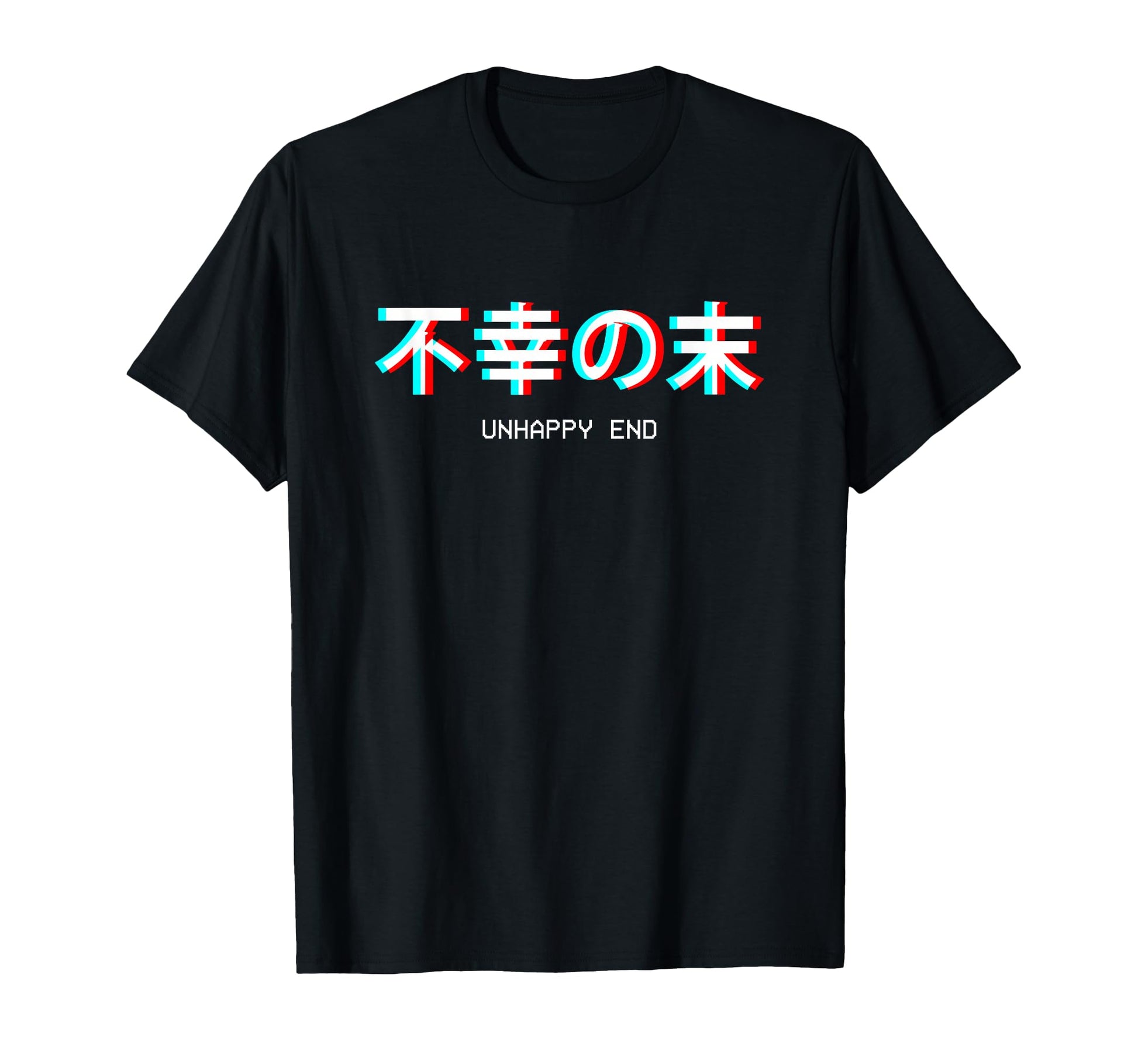 Unhappy End Japanese Vaporwave T-Shirt - Aesthetic Graphic Unisex - T-Shirt, Sweatshirt, Hoodie