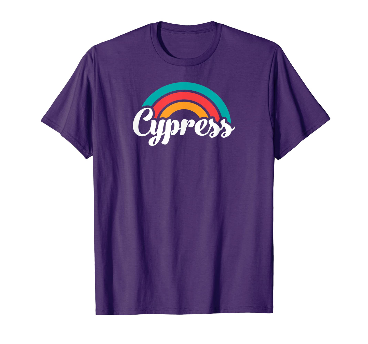 Cypress Ca Script Rainbow T-Shirt - Unique Graphic Men Women - T-Shirt, Sweatshirt, Hoodie