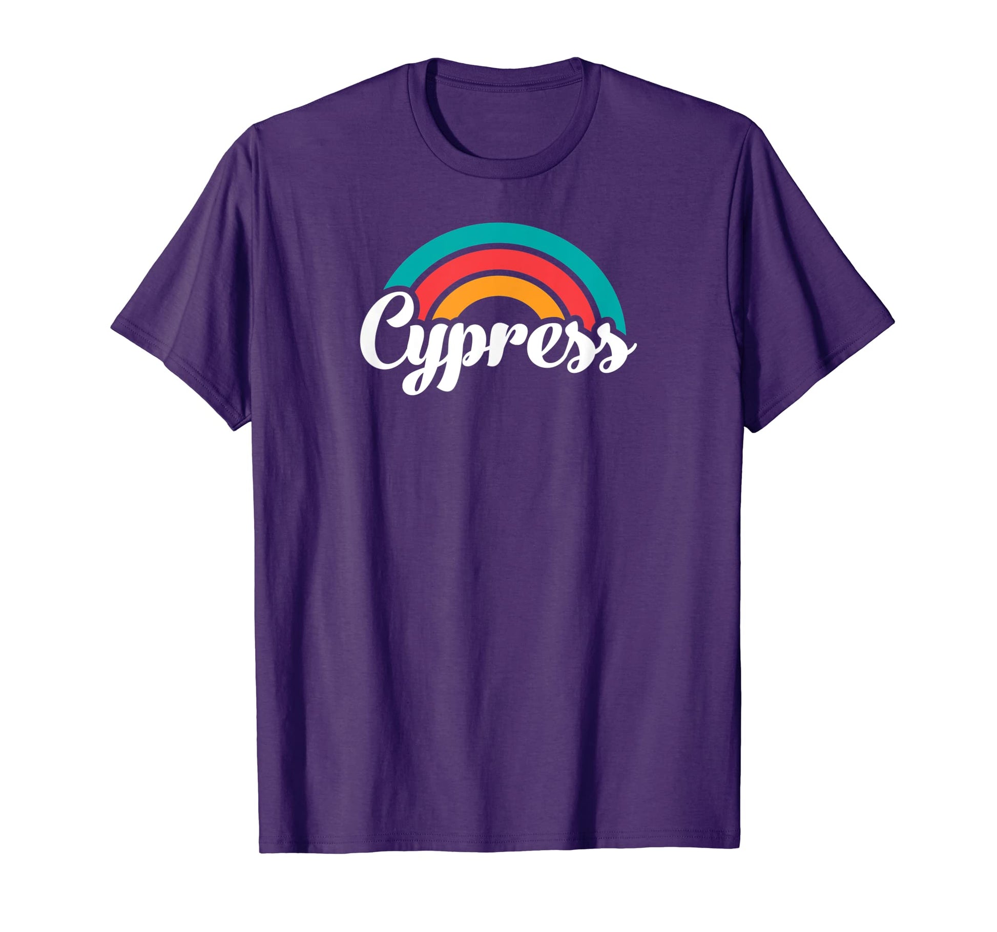 Cypress Ca Script Rainbow T-Shirt - Unique Graphic Men Women - T-Shirt, Sweatshirt, Hoodie