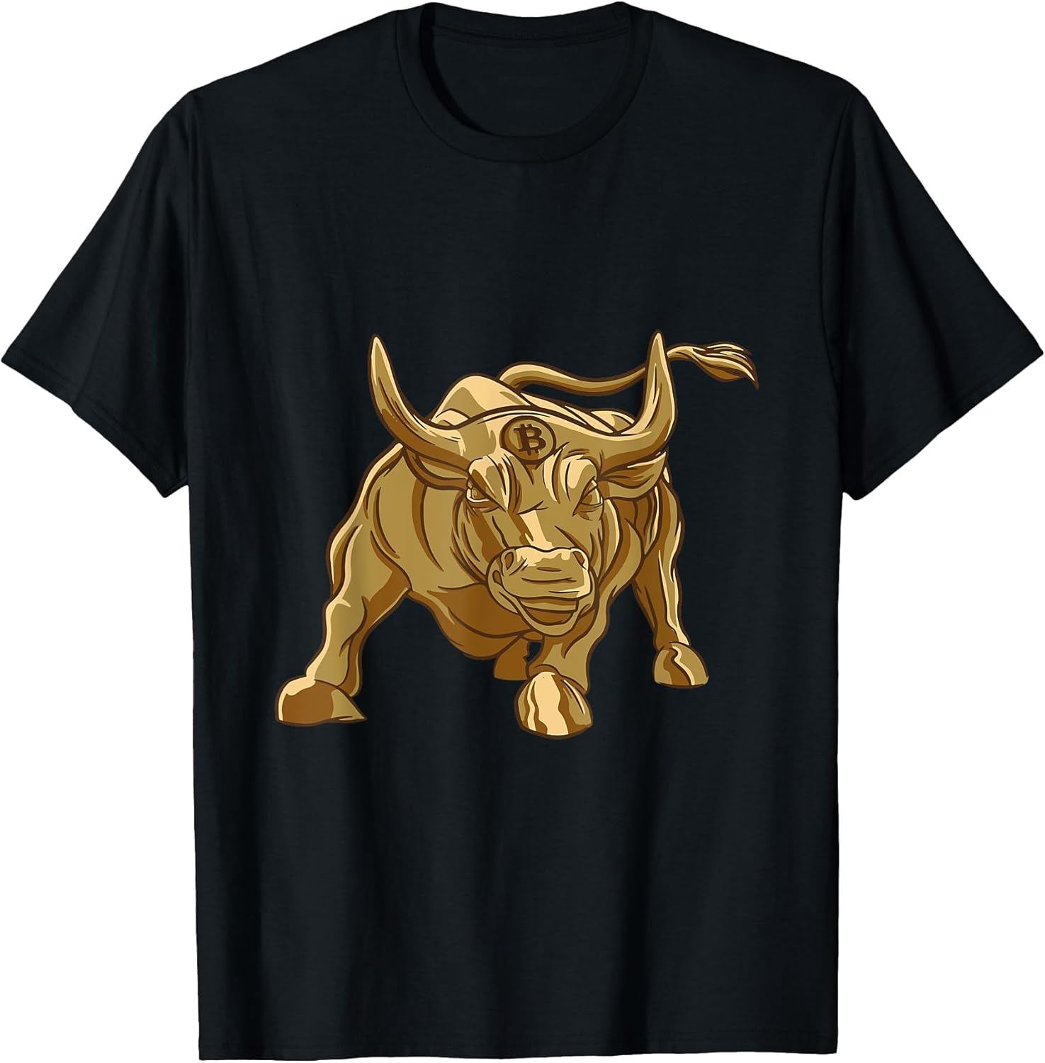 Bitcoin Crypto Golden Bull Men Women - Adult & Kids T-Shirts, Sweatshirts & Hoodies apparel design preview 1