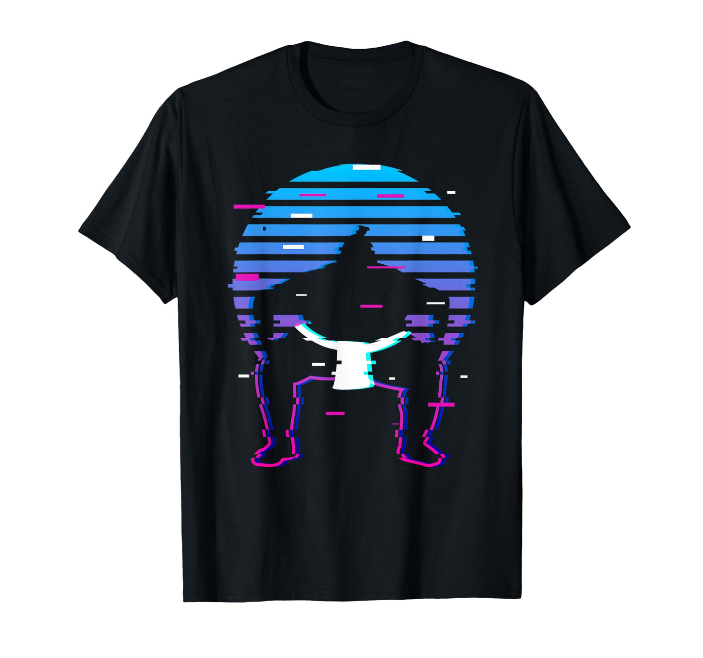Sumo Wrestler Vaporwave Aesthetic T-Shirt - Unique Graphic for Adults - T-Shirt, Sweatshirt, Hoodie