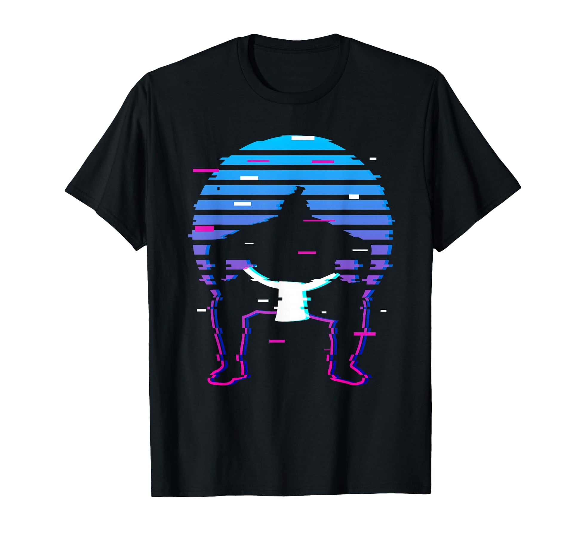 Sumo Wrestler Vaporwave Aesthetic T-Shirt - Unique Graphic for Adults - T-Shirt, Sweatshirt, Hoodie