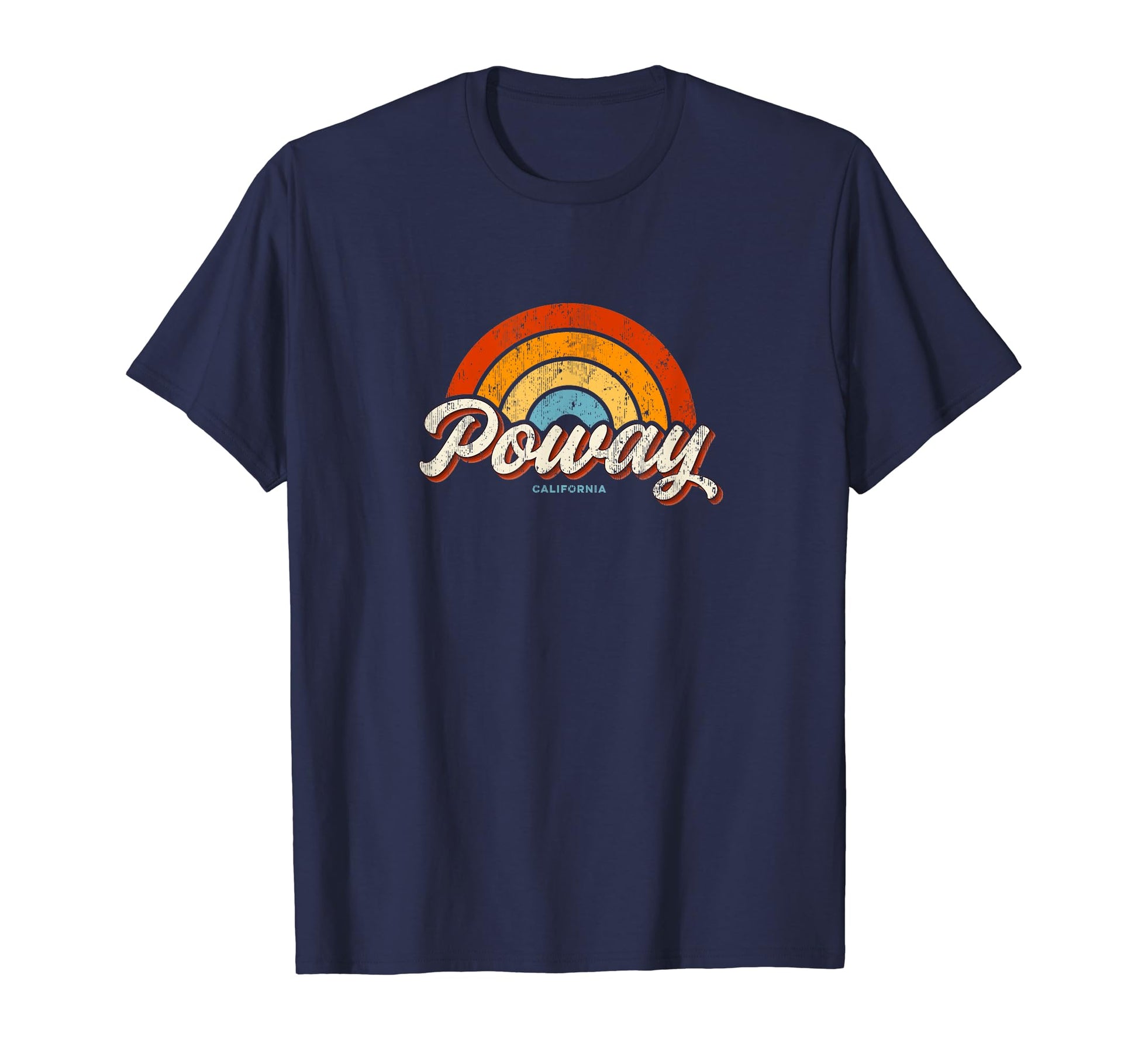 Poway California Ca Rainbow 70S T-Shirt - Graphic Print Men Women - T-Shirt, Sweatshirt, Hoodie