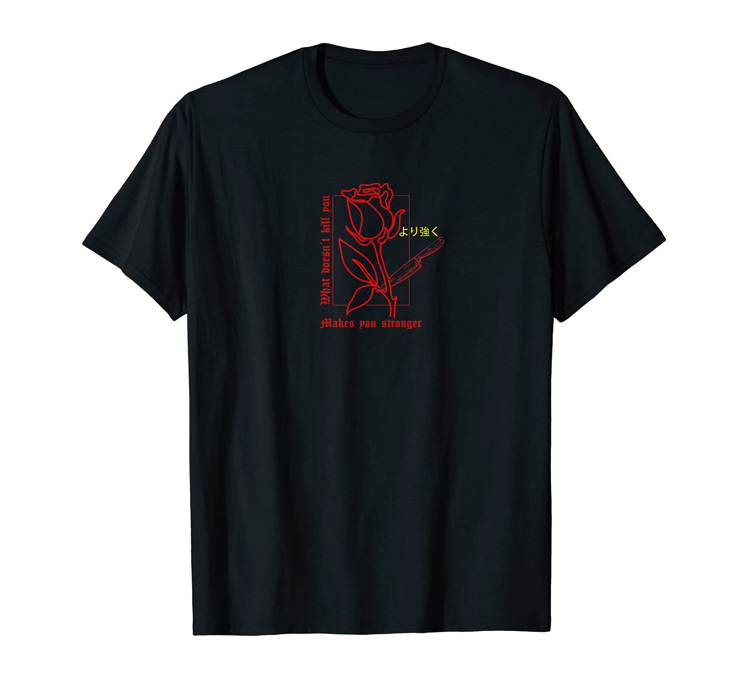Red Gothic Aesthetic 90S Kanji Japan T-Shirt - Aesthetic Graphic Men Women - T-Shirt, Sweatshirt, Hoodie
