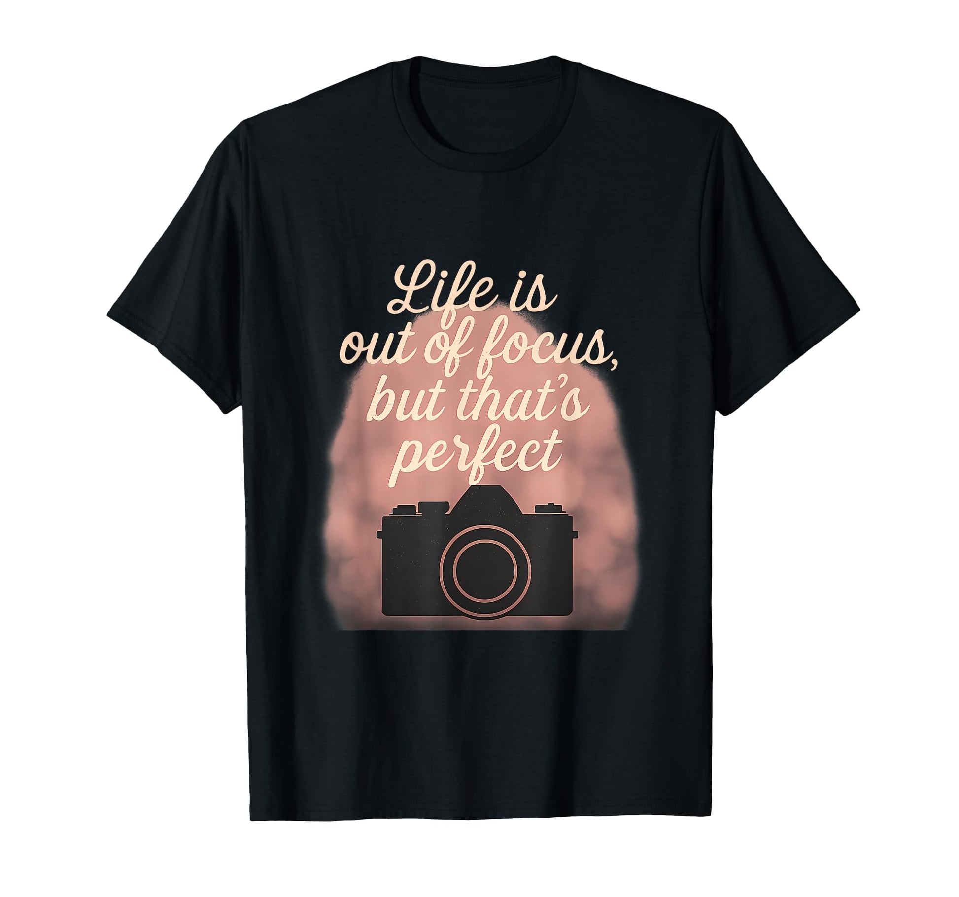 Distressed Script Camera Photography T-Shirt - Unique Graphic Unisex - T-Shirt, Sweatshirt, Hoodie