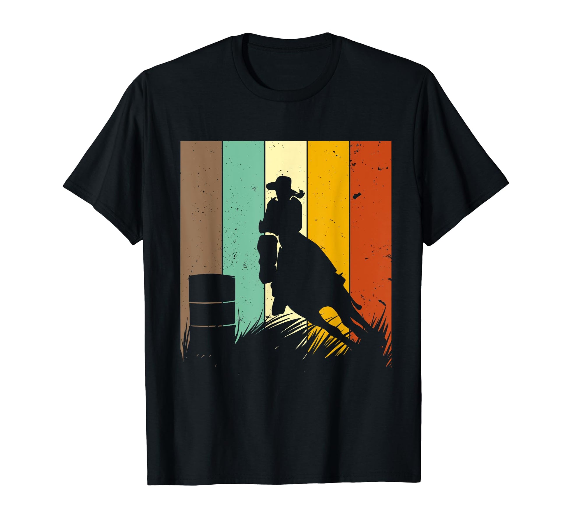 Barrel Racing 80S Western Horse Racer T-Shirt - Aesthetic Graphic Men Women - T-Shirt, Sweatshirt, Hoodie