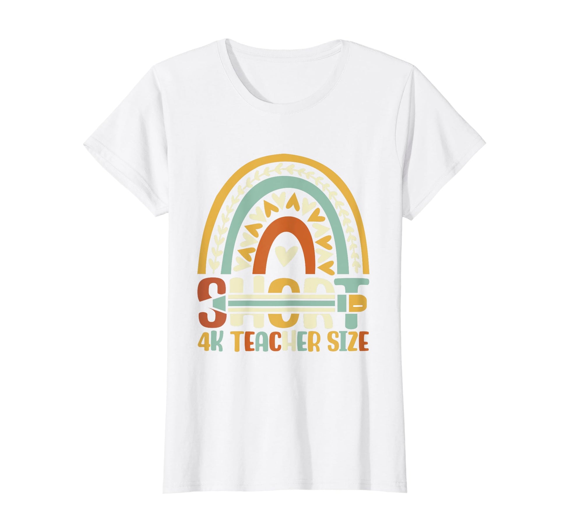 4K Teacher Rainbow First Day T-Shirt - Fun Novelty Design for Adults - T-Shirt, Sweatshirt, Hoodie