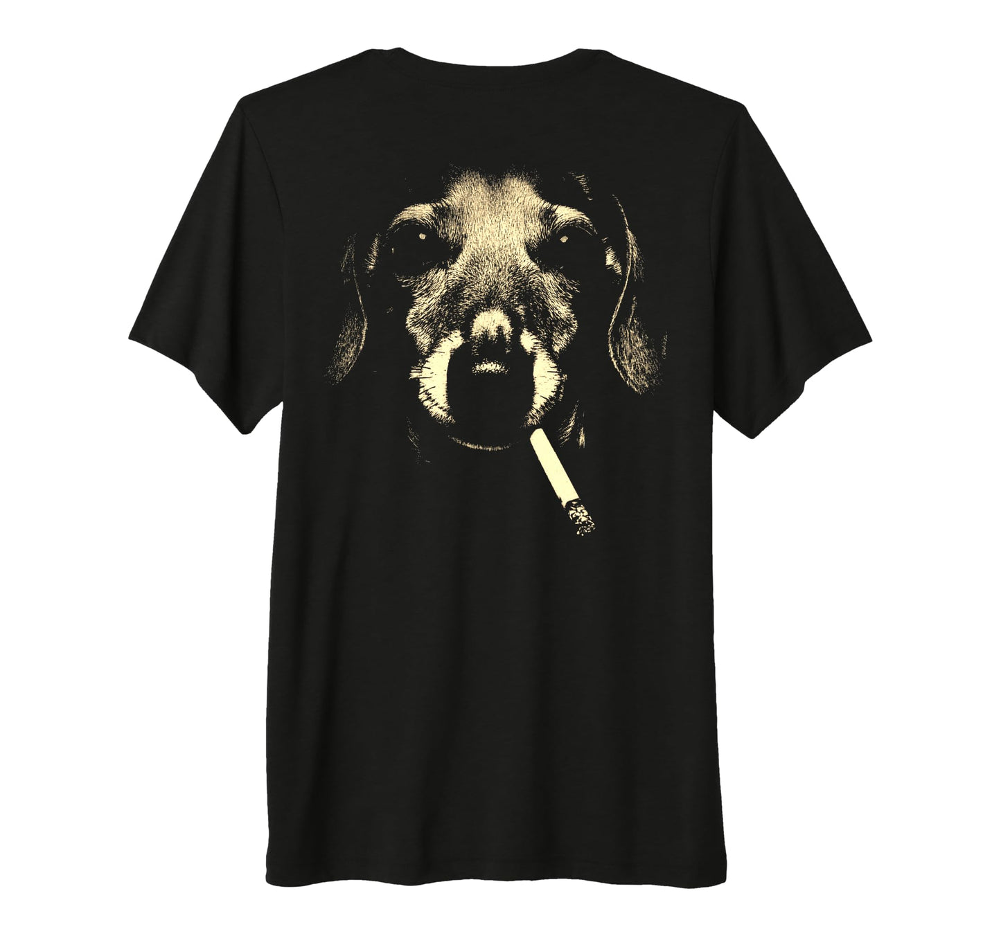Dachshund Smoking Cigarette Grunge Meme T-Shirt - Unique Graphic Unisex - T-Shirt, Sweatshirt, Hoodie
